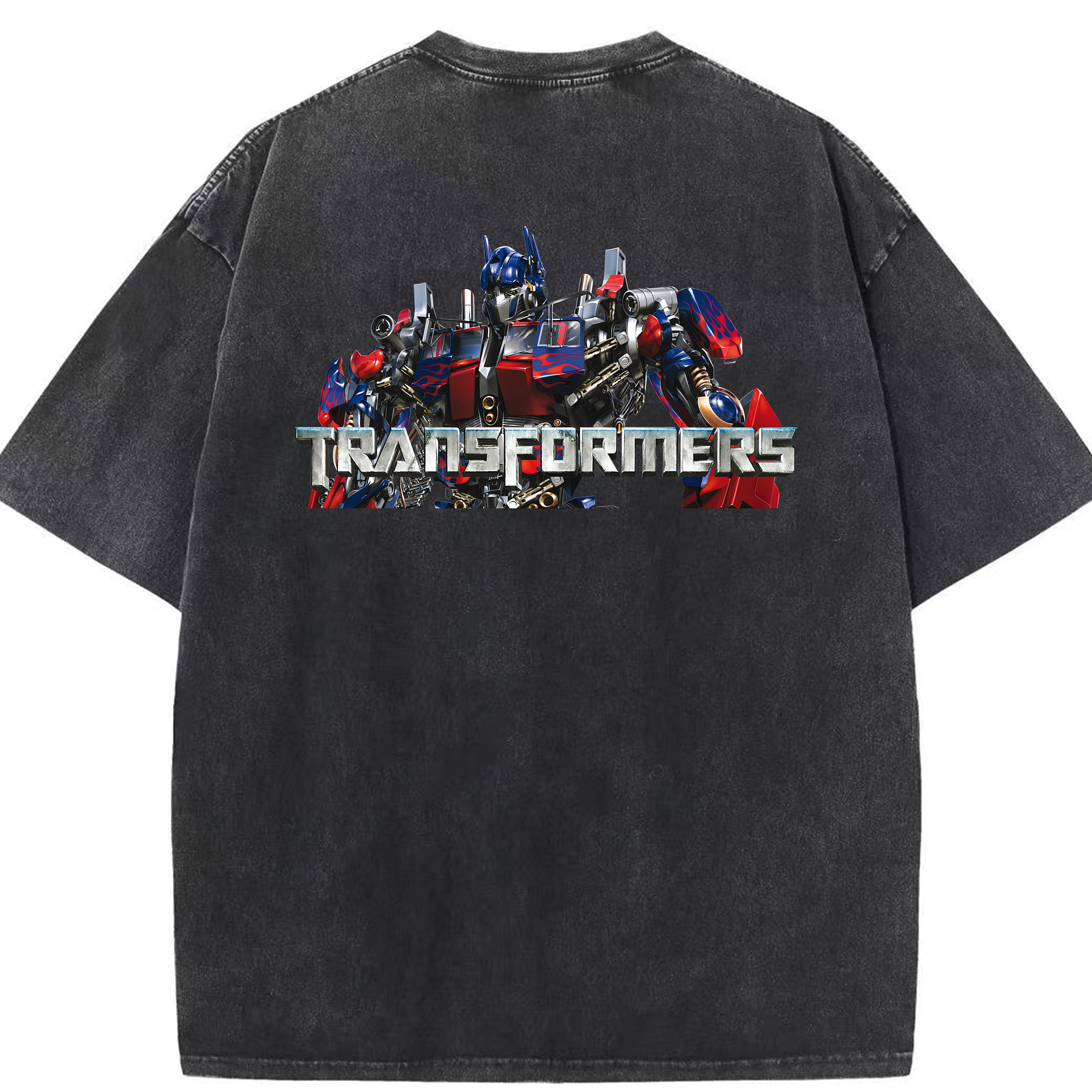 （画像用） Transformers トランスフォーマー 綿100% ヴィンテージ風 半袖Tシャツ（背面プリント）