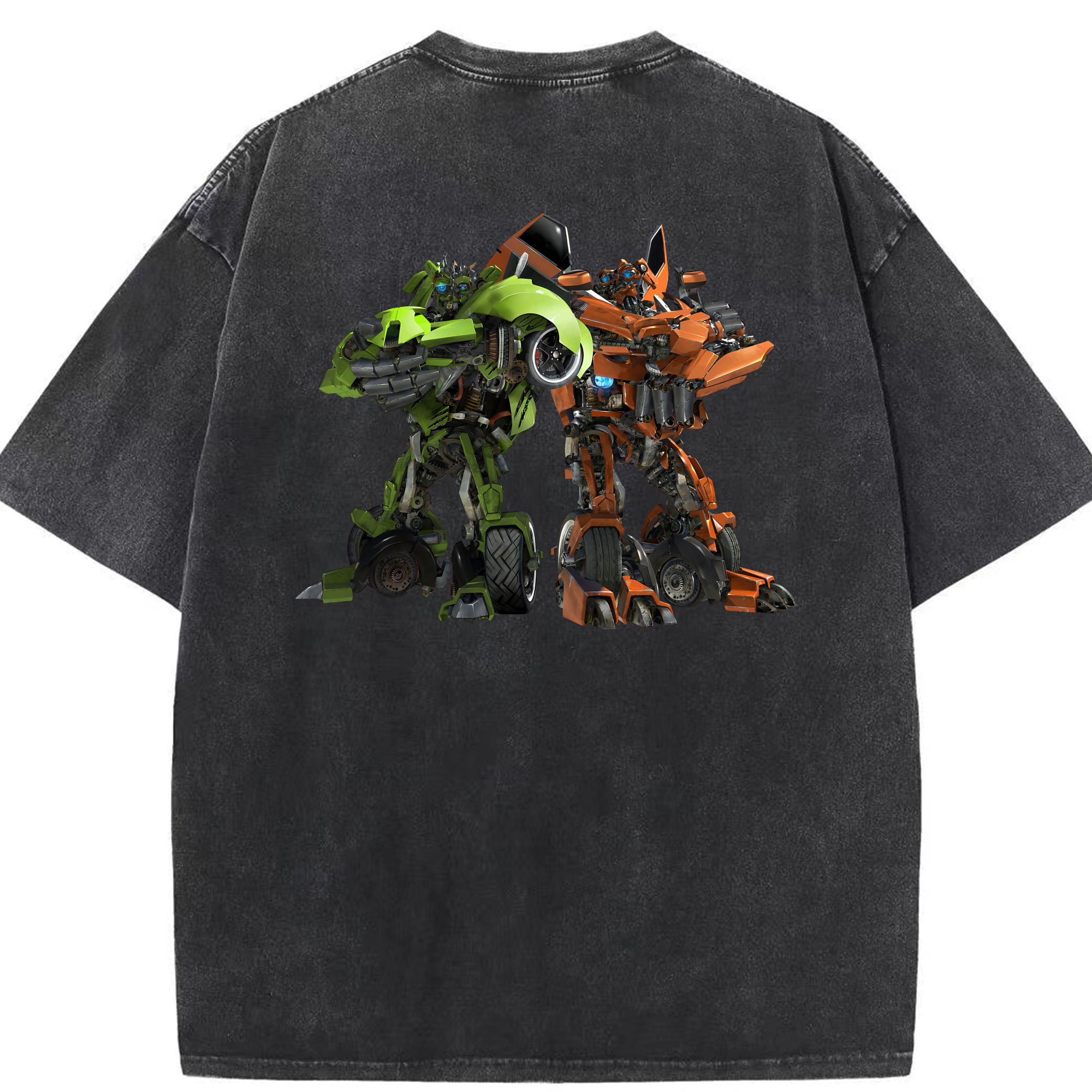 （画像用） Transformers トランスフォーマー 綿100% ヴィンテージ風 半袖Tシャツ（背面プリント）