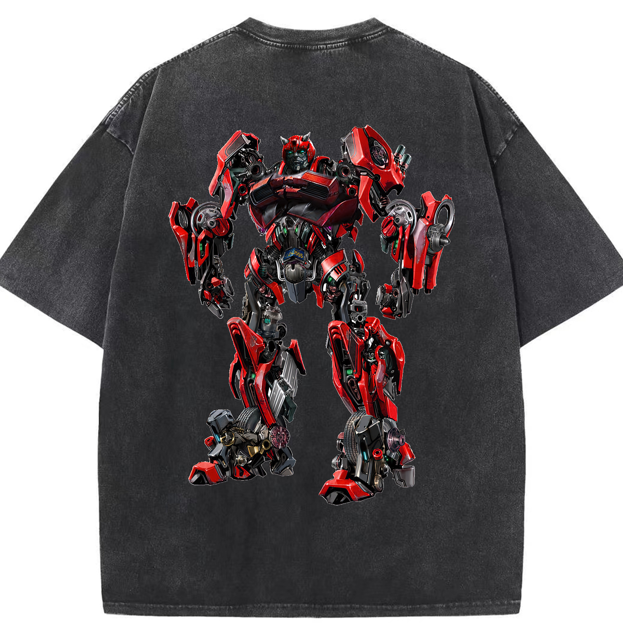 （画像用） Transformers トランスフォーマー 綿100% ヴィンテージ風 半袖Tシャツ（背面プリント）