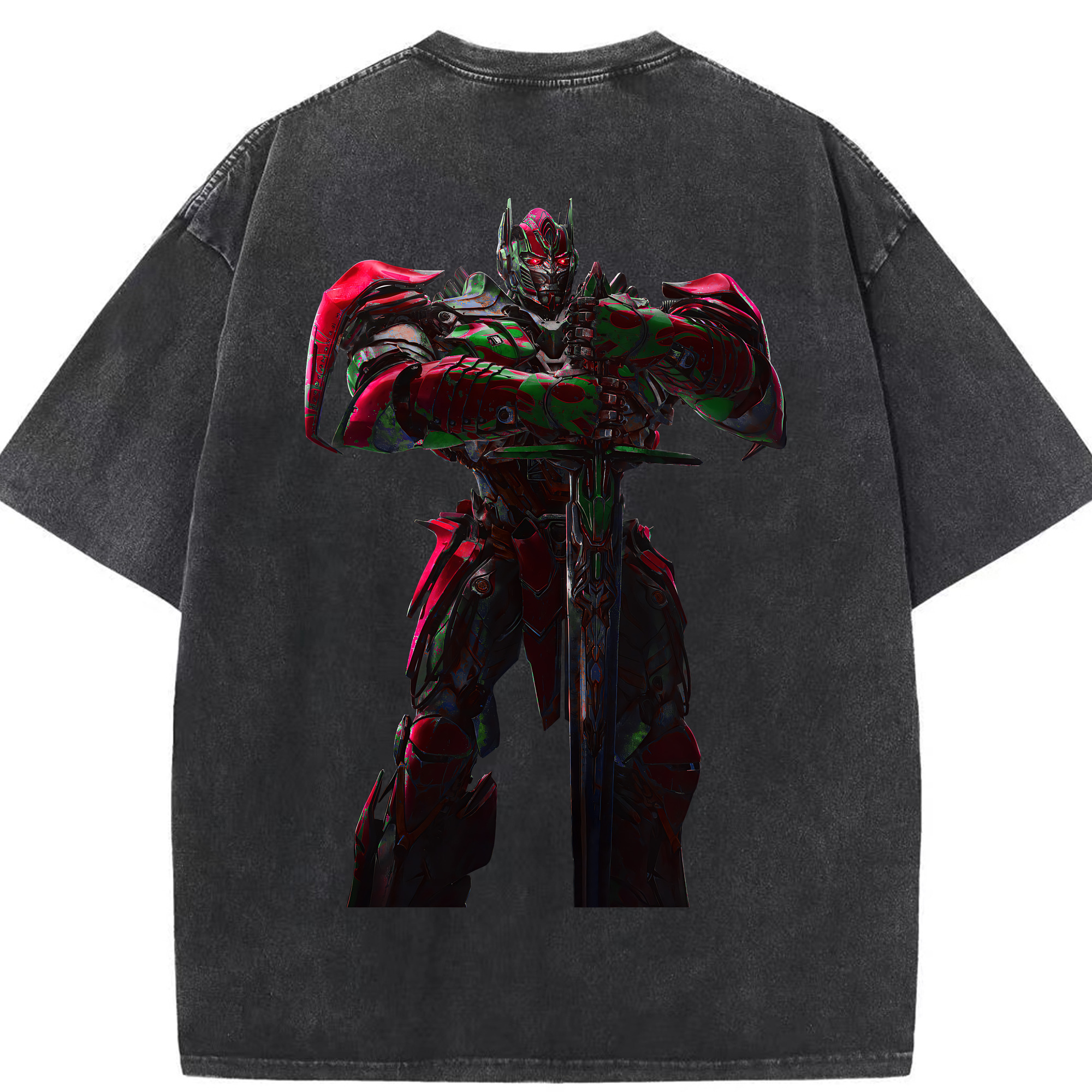 （画像用） Transformers トランスフォーマー 綿100% ヴィンテージ風 半袖Tシャツ（背面プリント）