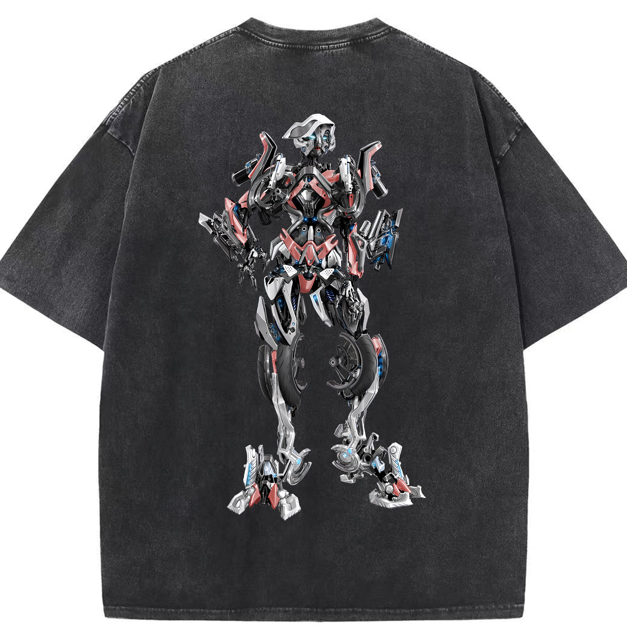 （画像用） Transformers トランスフォーマー 綿100% ヴィンテージ風 半袖Tシャツ（背面プリント）