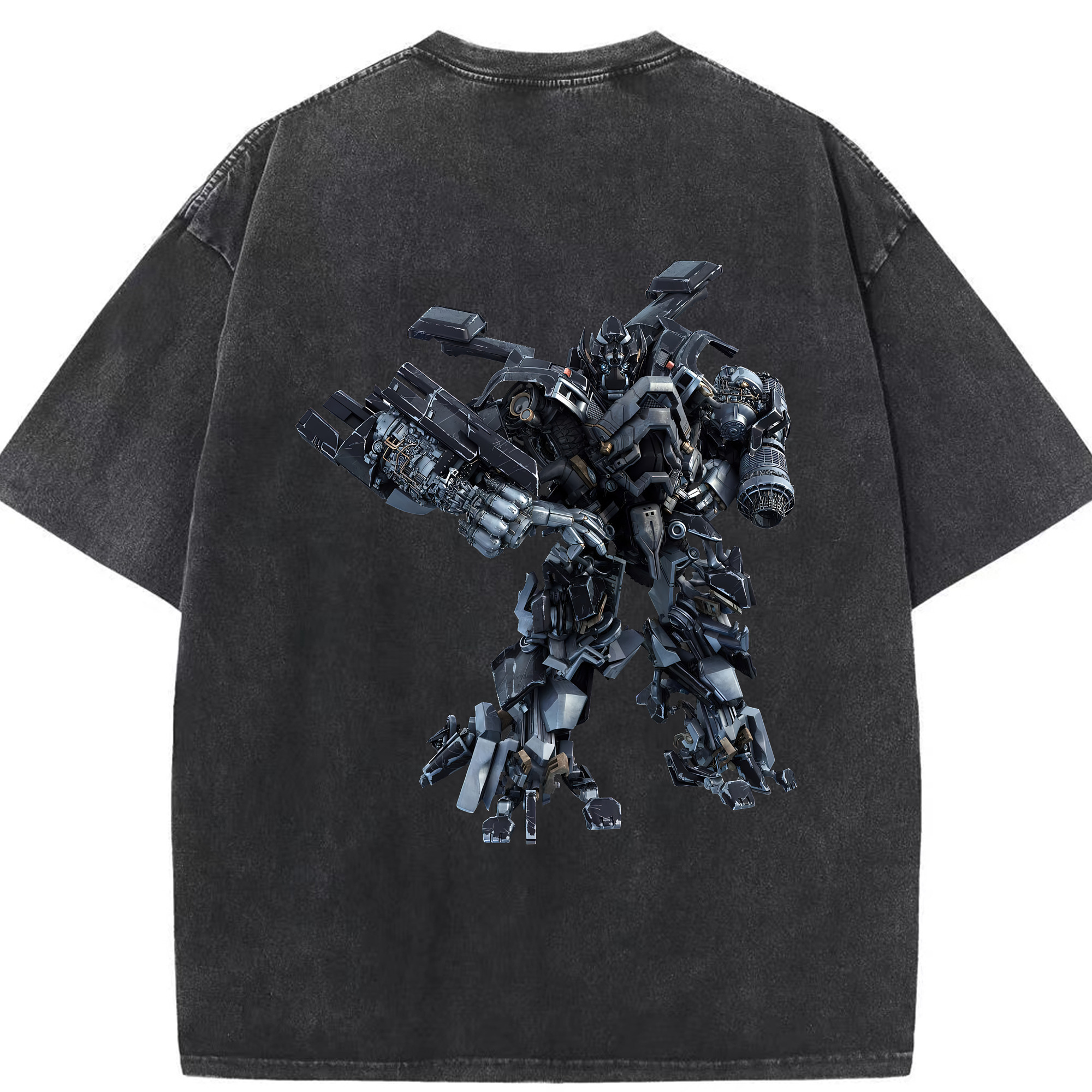 （画像用） Transformers トランスフォーマー 綿100% ヴィンテージ風 半袖Tシャツ（背面プリント）