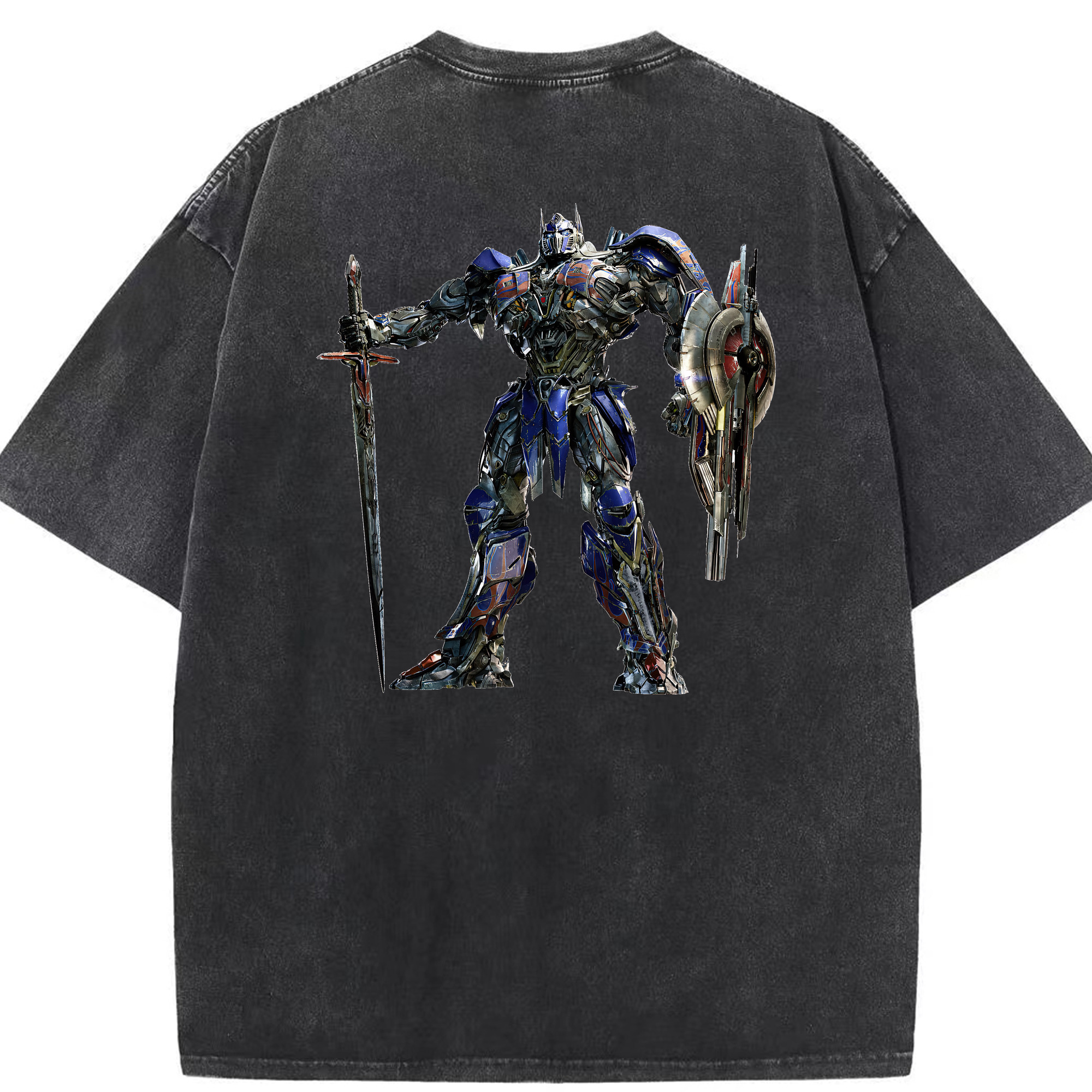 （画像用） Transformers トランスフォーマー 綿100% ヴィンテージ風 半袖Tシャツ（背面プリント）