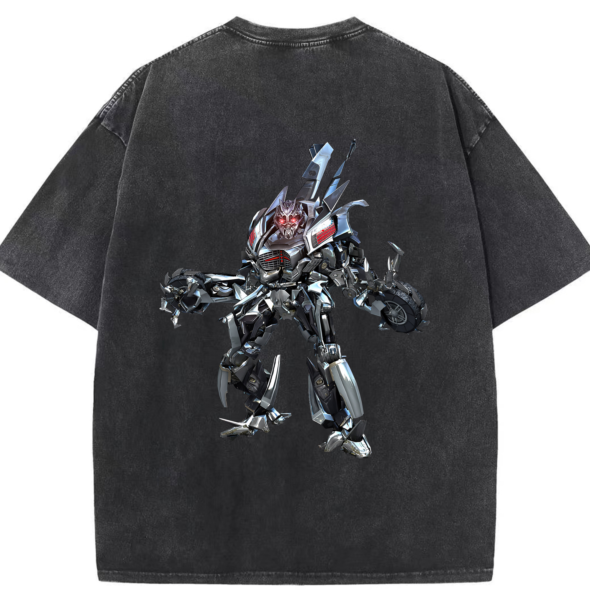 （画像用） Transformers トランスフォーマー 綿100% ヴィンテージ風 半袖Tシャツ（背面プリント）