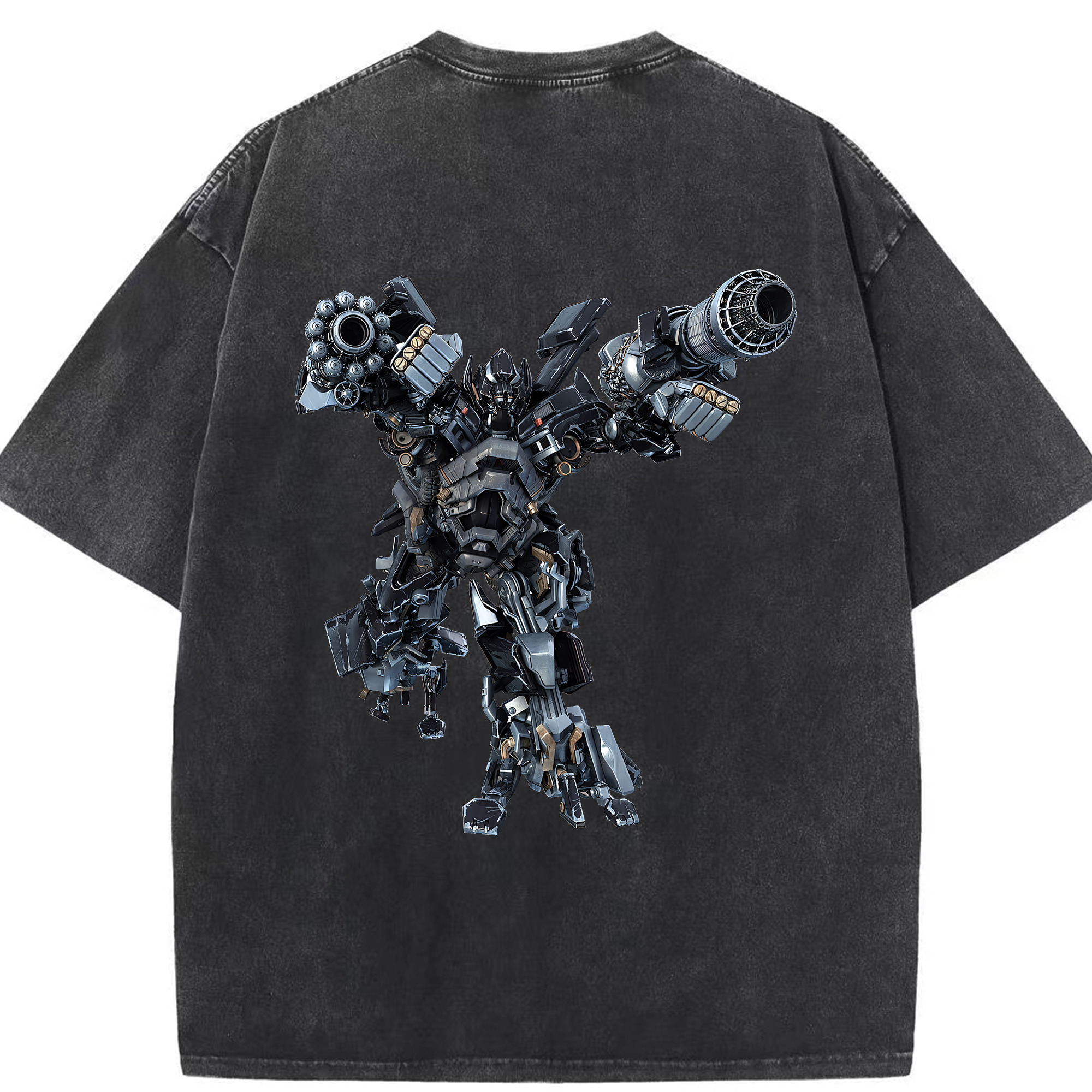 （画像用） Transformers トランスフォーマー 綿100% ヴィンテージ風 半袖Tシャツ（背面プリント）