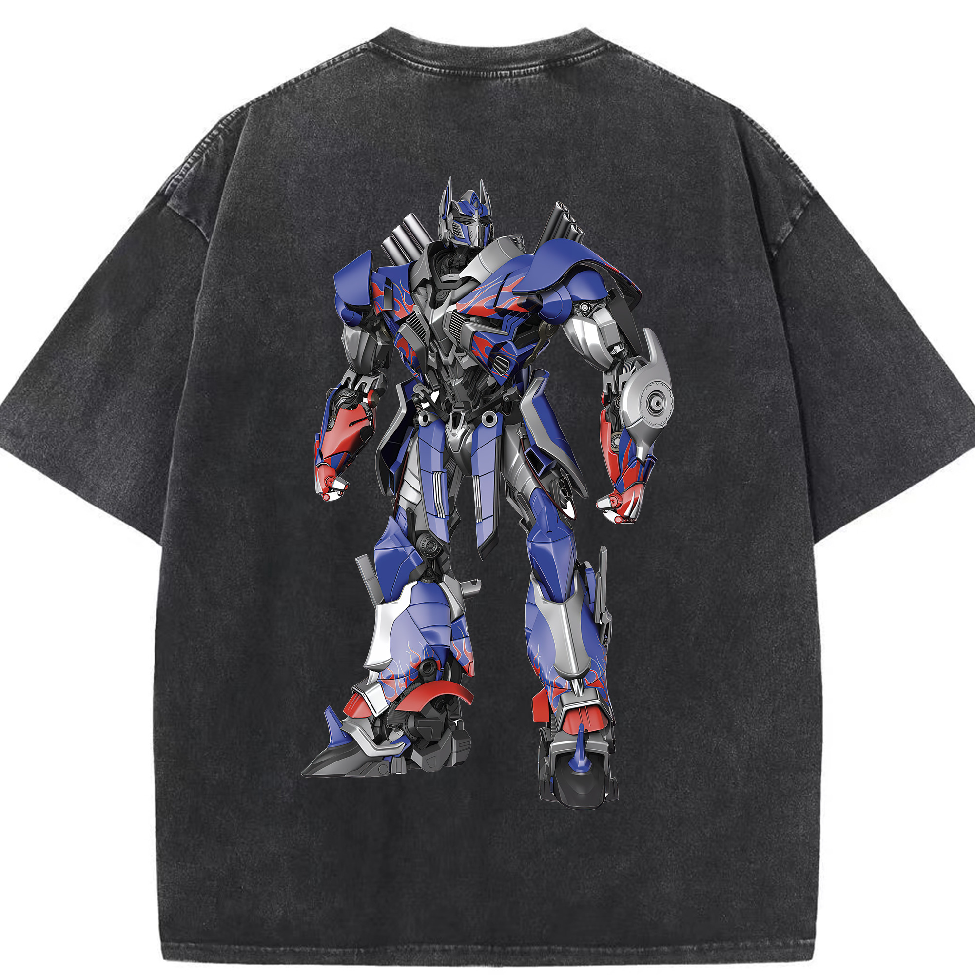 （画像用） Transformers トランスフォーマー 綿100% ヴィンテージ風 半袖Tシャツ（背面プリント）