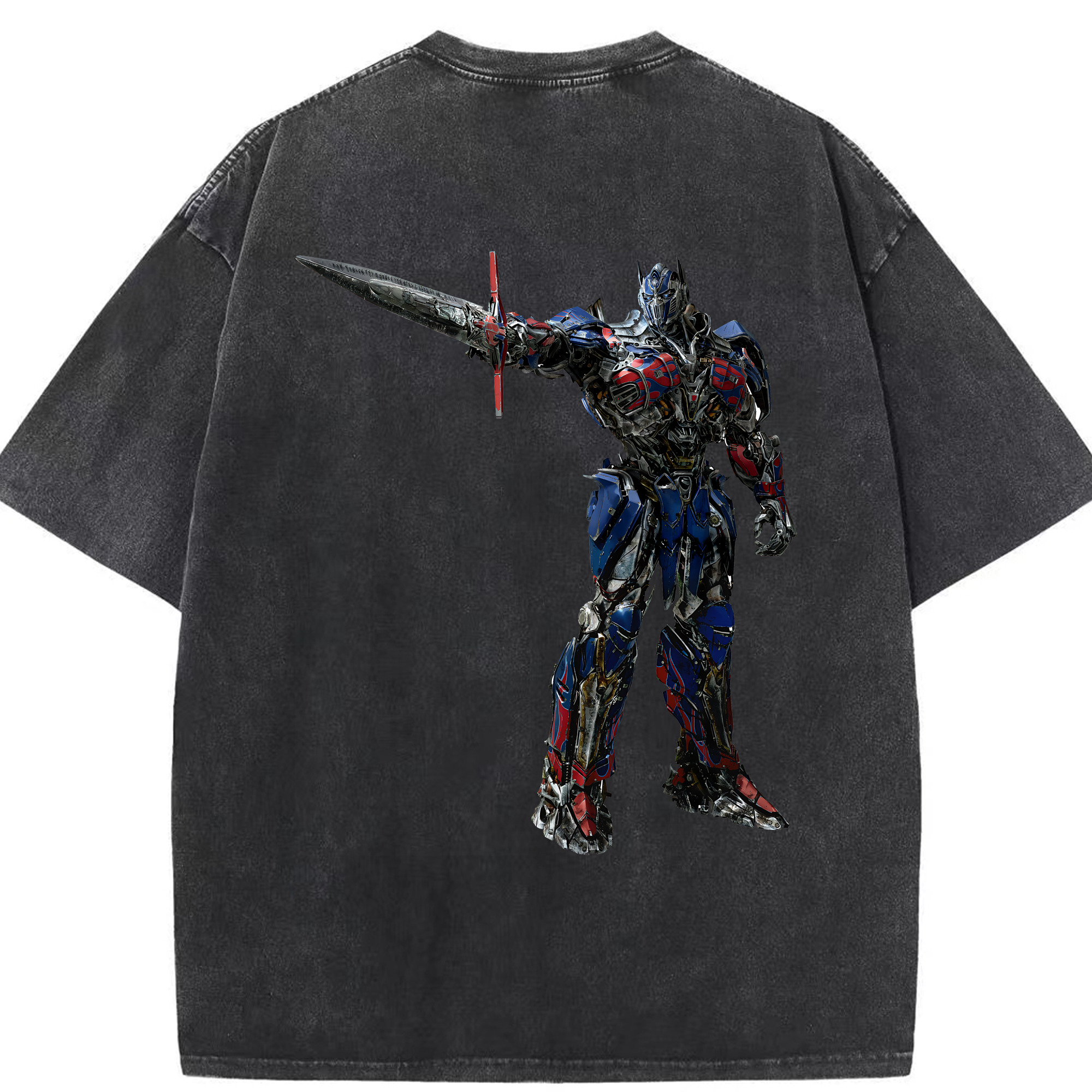 （画像用） Transformers トランスフォーマー 綿100% ヴィンテージ風 半袖Tシャツ（背面プリント）