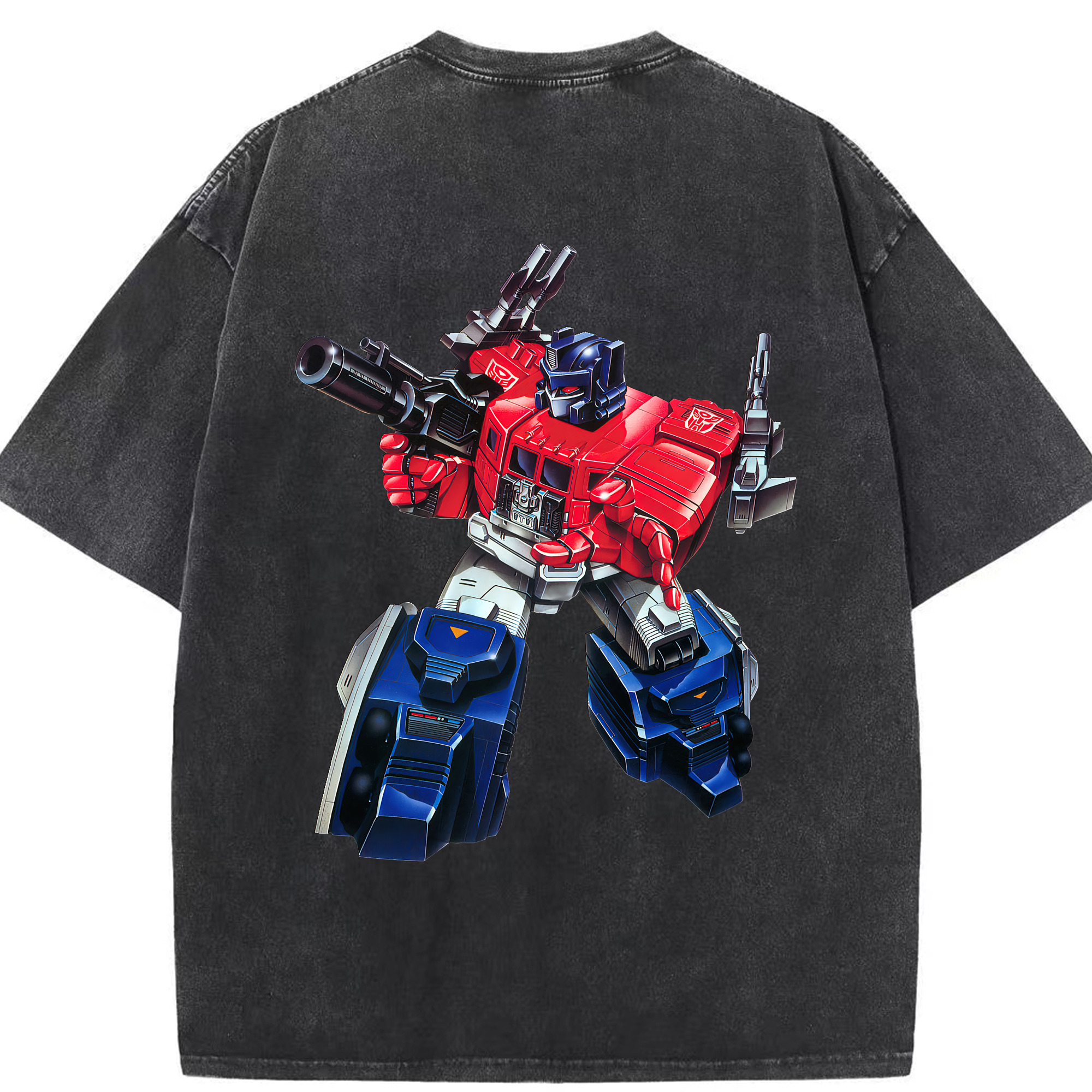（画像用） Transformers トランスフォーマー 綿100% ヴィンテージ風 半袖Tシャツ（背面プリント）