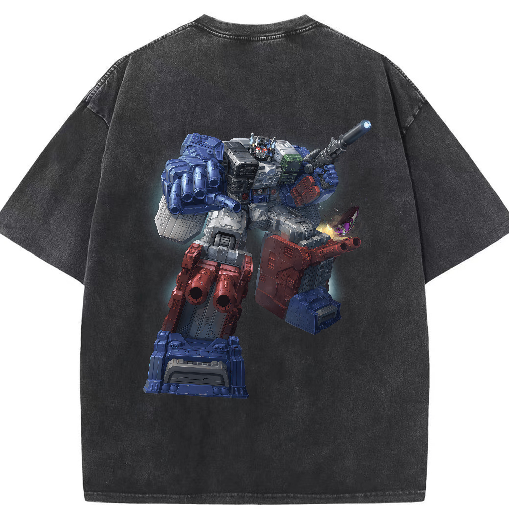 （画像用） Transformers トランスフォーマー 綿100% ヴィンテージ風 半袖Tシャツ（背面プリント）