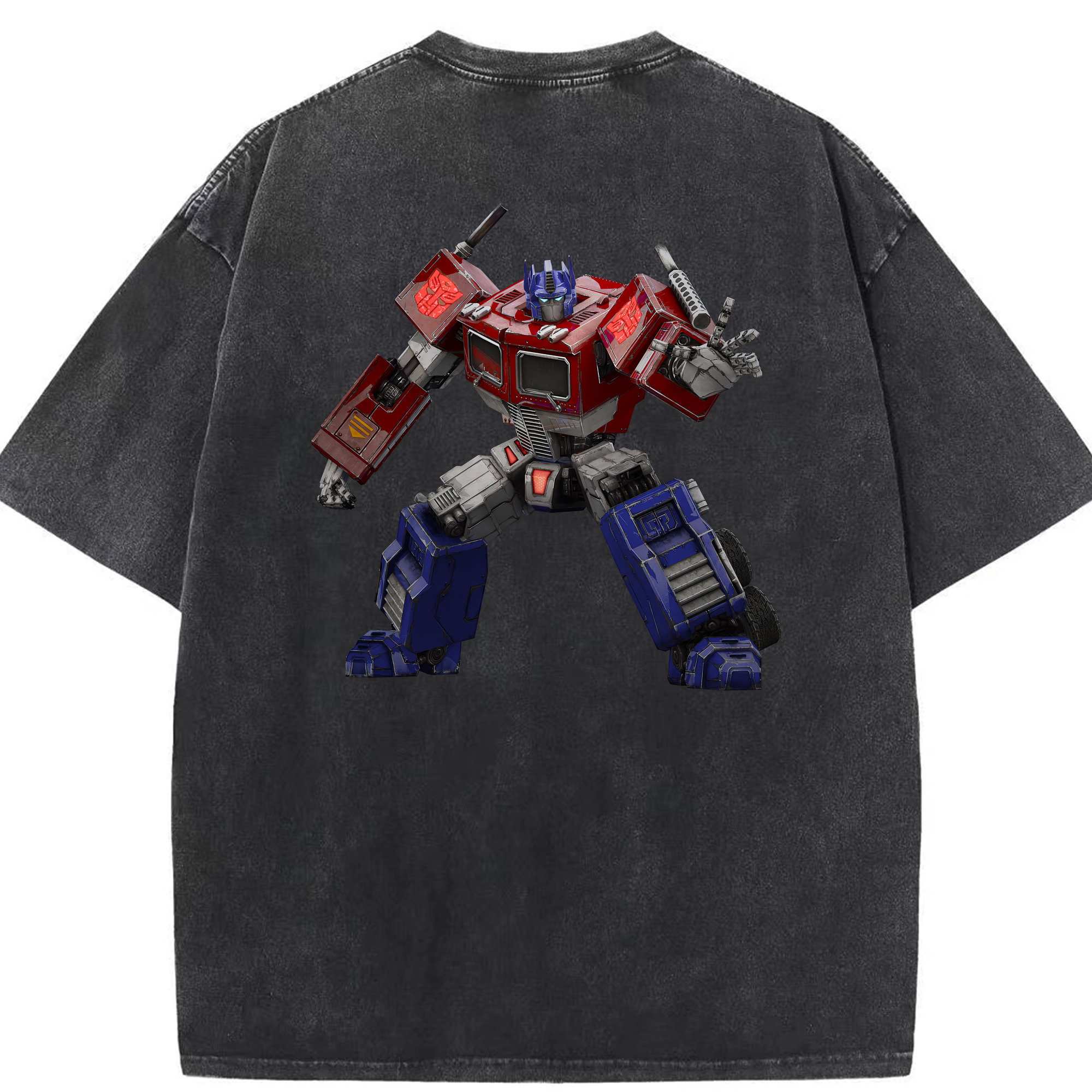 （画像用） Transformers トランスフォーマー 綿100% ヴィンテージ風 半袖Tシャツ（背面プリント）