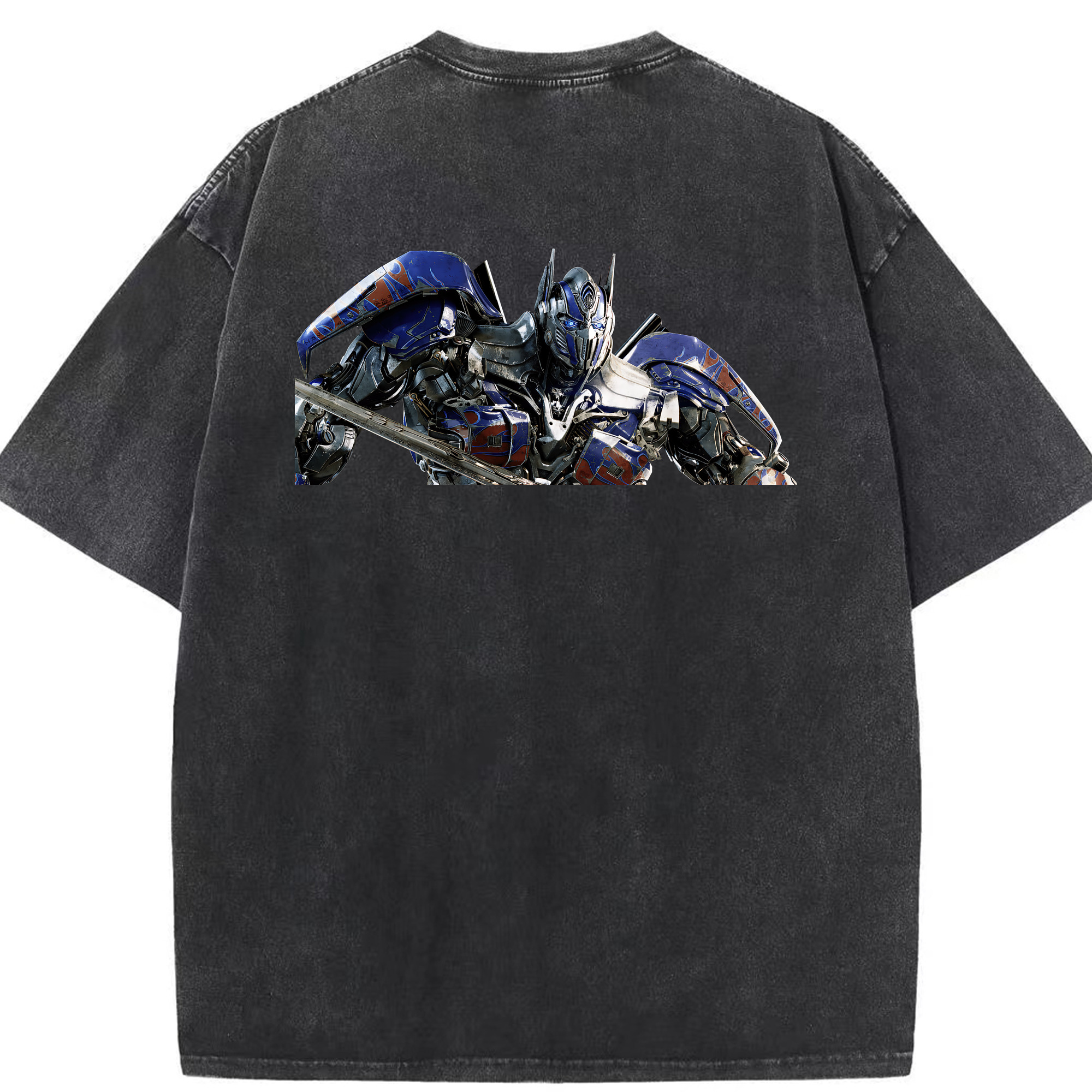（画像用） Transformers トランスフォーマー 綿100% ヴィンテージ風 半袖Tシャツ（背面プリント）