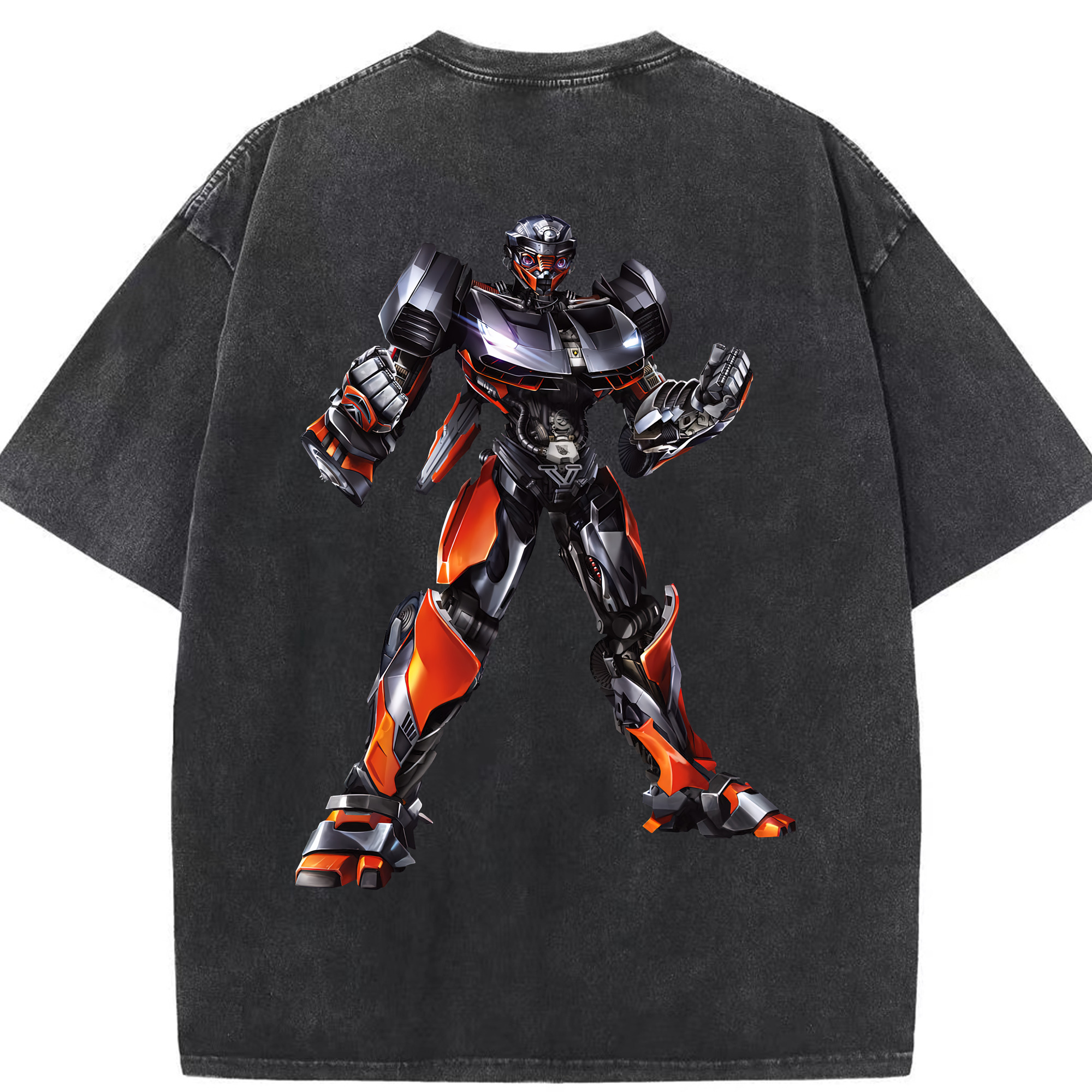 （画像用） Transformers トランスフォーマー 綿100% ヴィンテージ風 半袖Tシャツ（背面プリント）