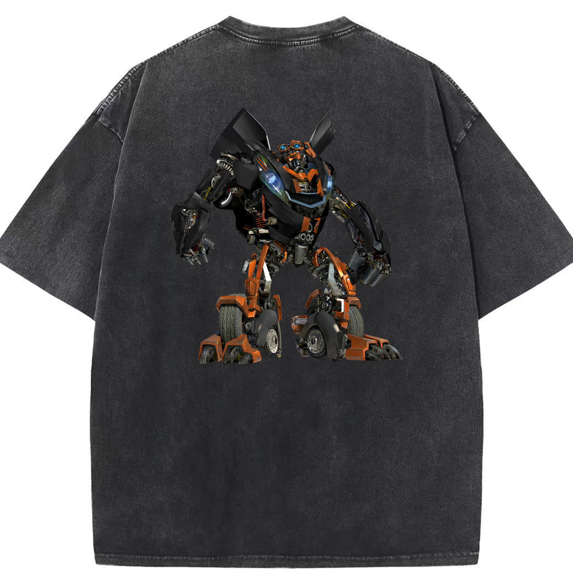 （画像用） Transformers トランスフォーマー 綿100% ヴィンテージ風 半袖Tシャツ（背面プリント）