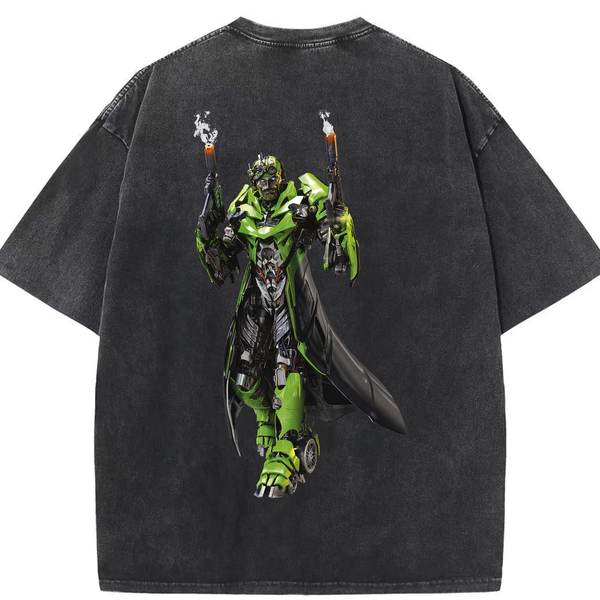（画像用） Transformers トランスフォーマー 綿100% ヴィンテージ風 半袖Tシャツ（背面プリント）
