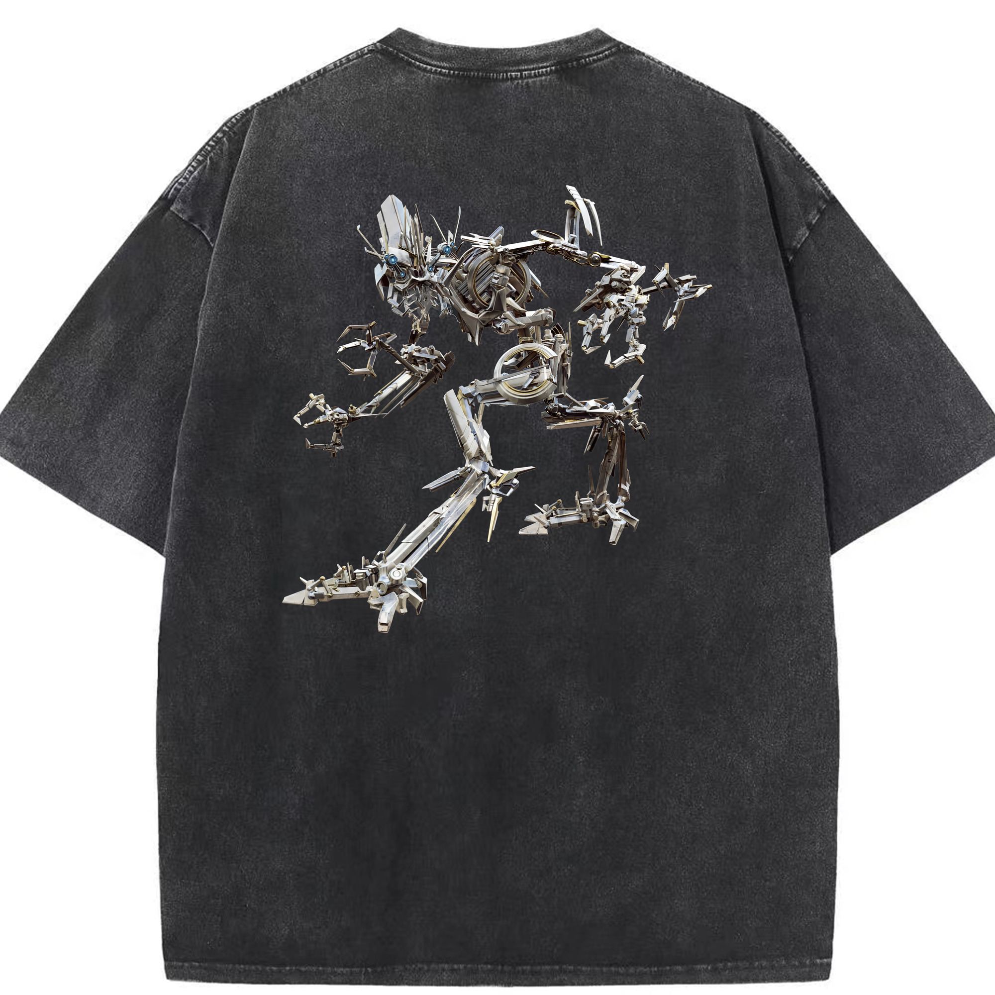 （画像用） Transformers トランスフォーマー 綿100% ヴィンテージ風 半袖Tシャツ（背面プリント）