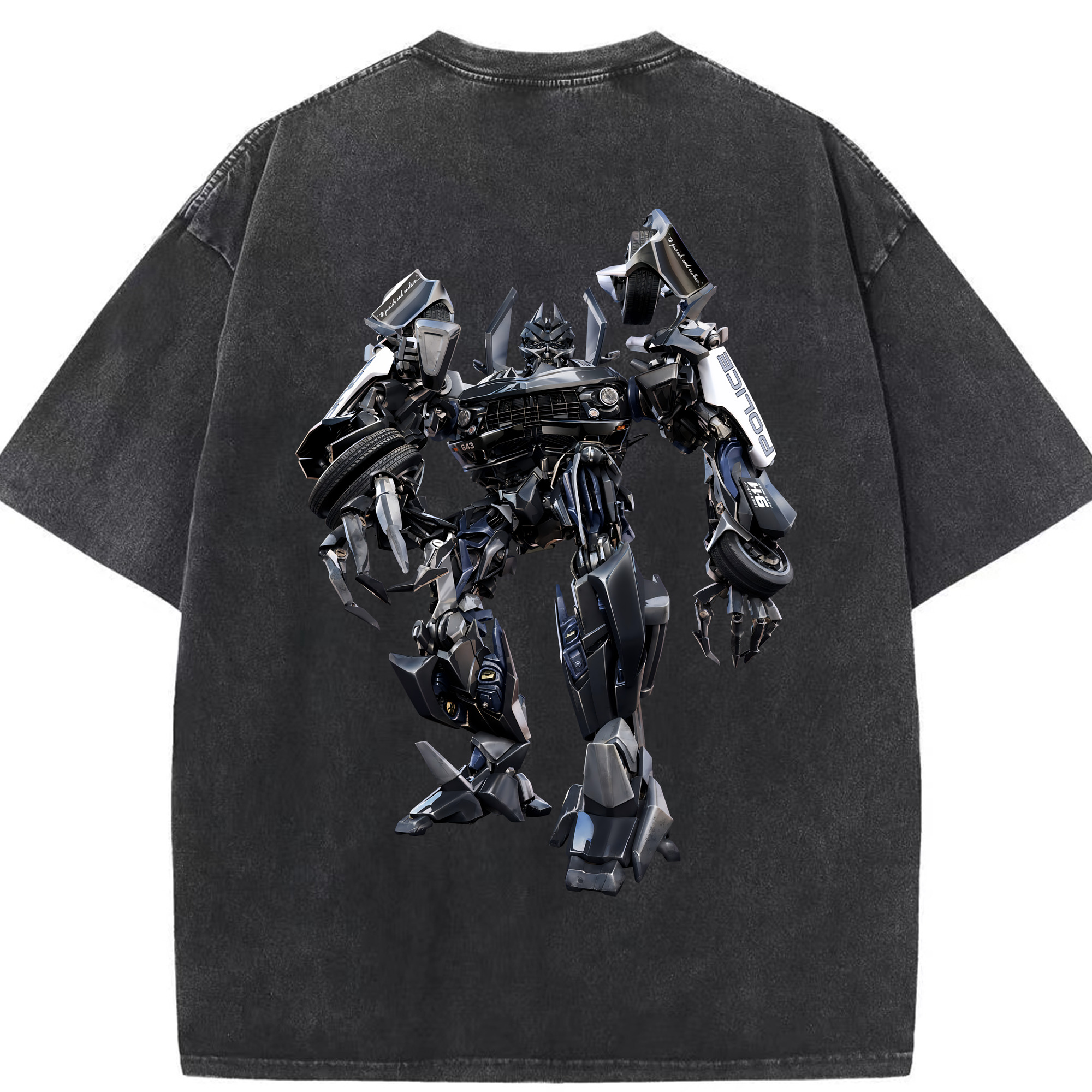 （画像用） Transformers トランスフォーマー 綿100% ヴィンテージ風 半袖Tシャツ（背面プリント）