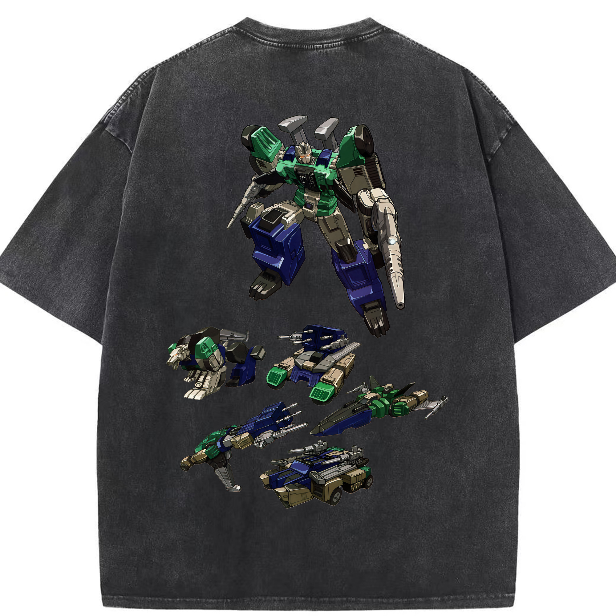 （画像用） Transformers トランスフォーマー 綿100% ヴィンテージ風 半袖Tシャツ（背面プリント）