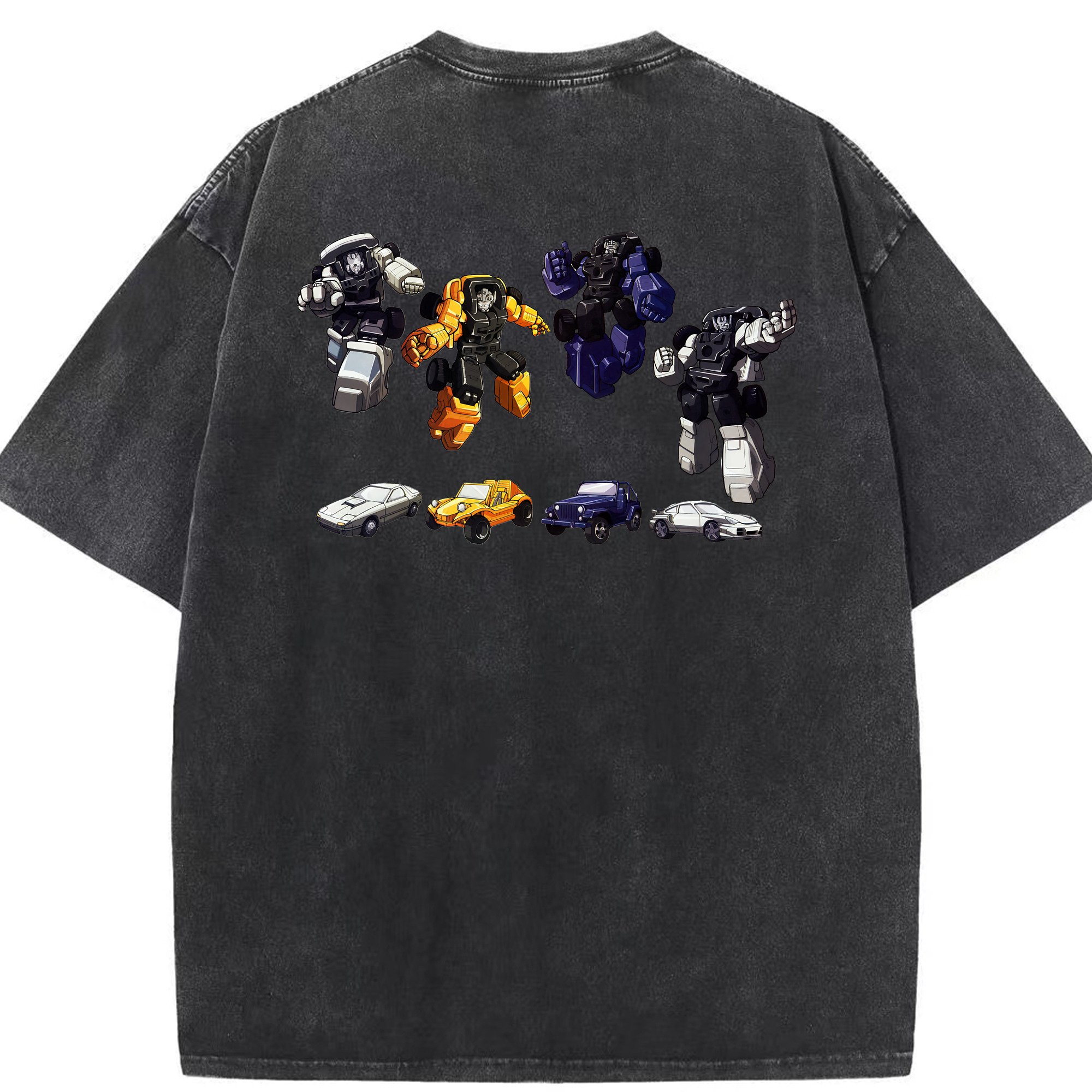 （画像用） Transformers トランスフォーマー 綿100% ヴィンテージ風 半袖Tシャツ（背面プリント）