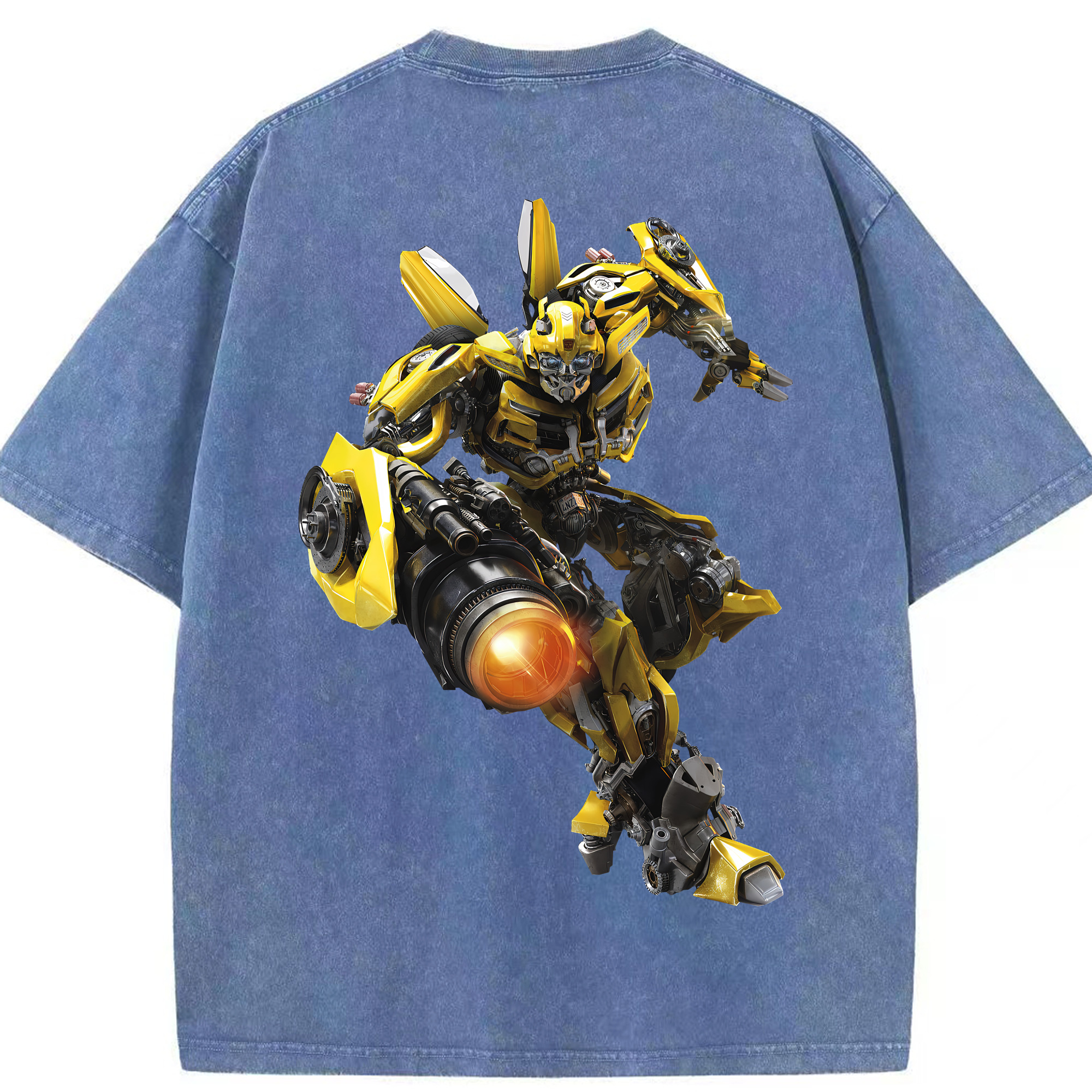 （画像用） Transformers トランスフォーマー 綿100% ヴィンテージ風 半袖Tシャツ（背面プリント）