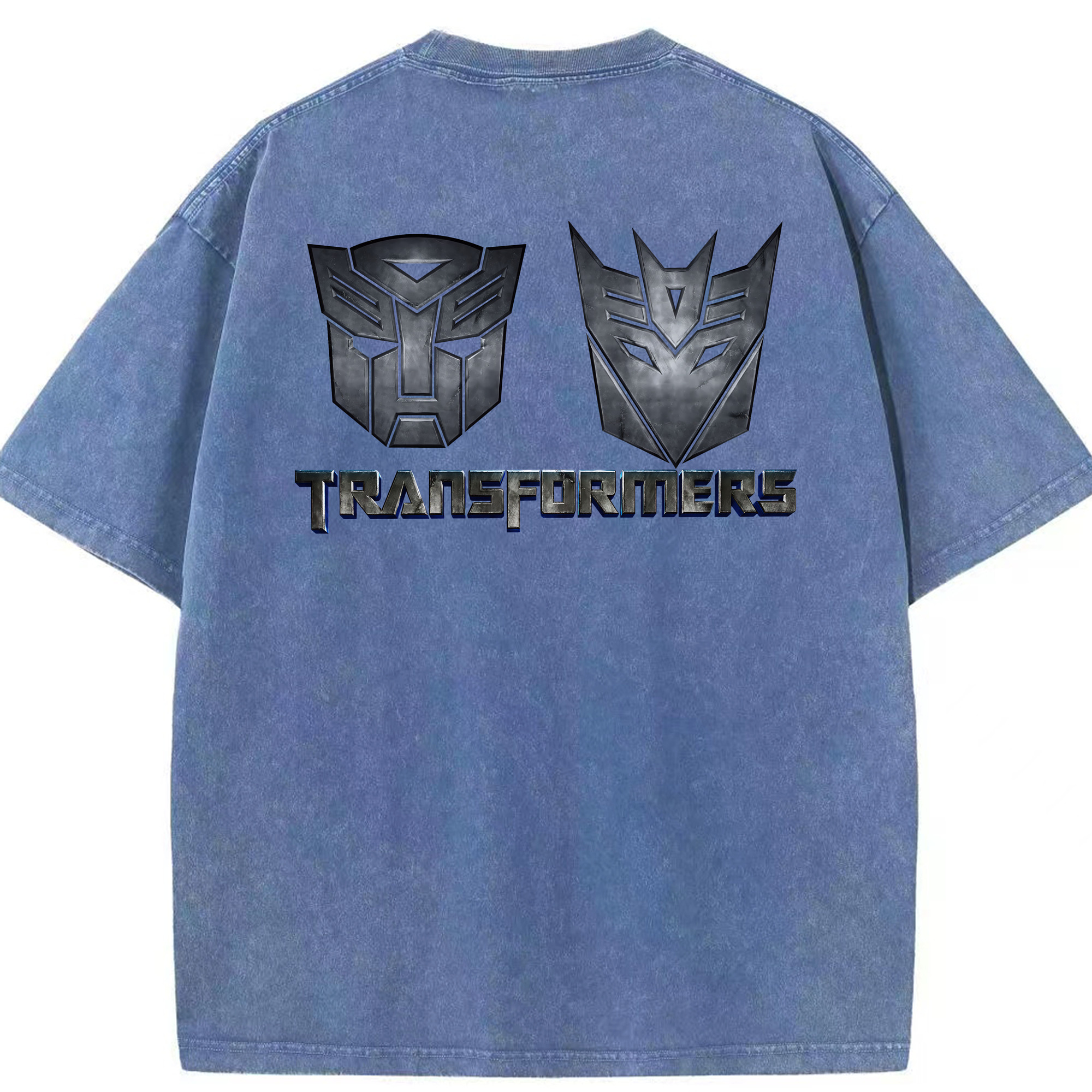 （画像用） Transformers トランスフォーマー 綿100% ヴィンテージ風 半袖Tシャツ（背面プリント）