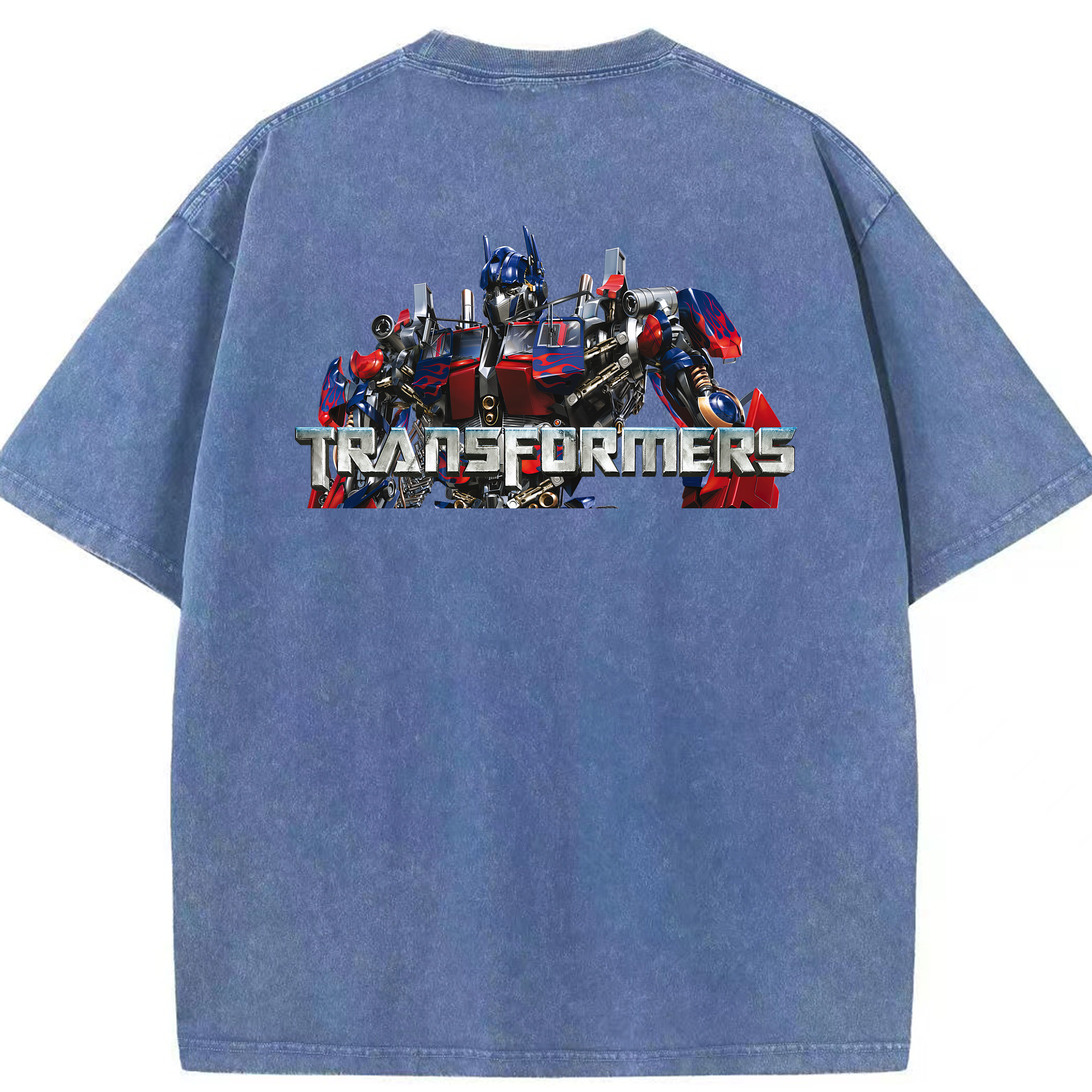 （画像用） Transformers トランスフォーマー 綿100% ヴィンテージ風 半袖Tシャツ（背面プリント）