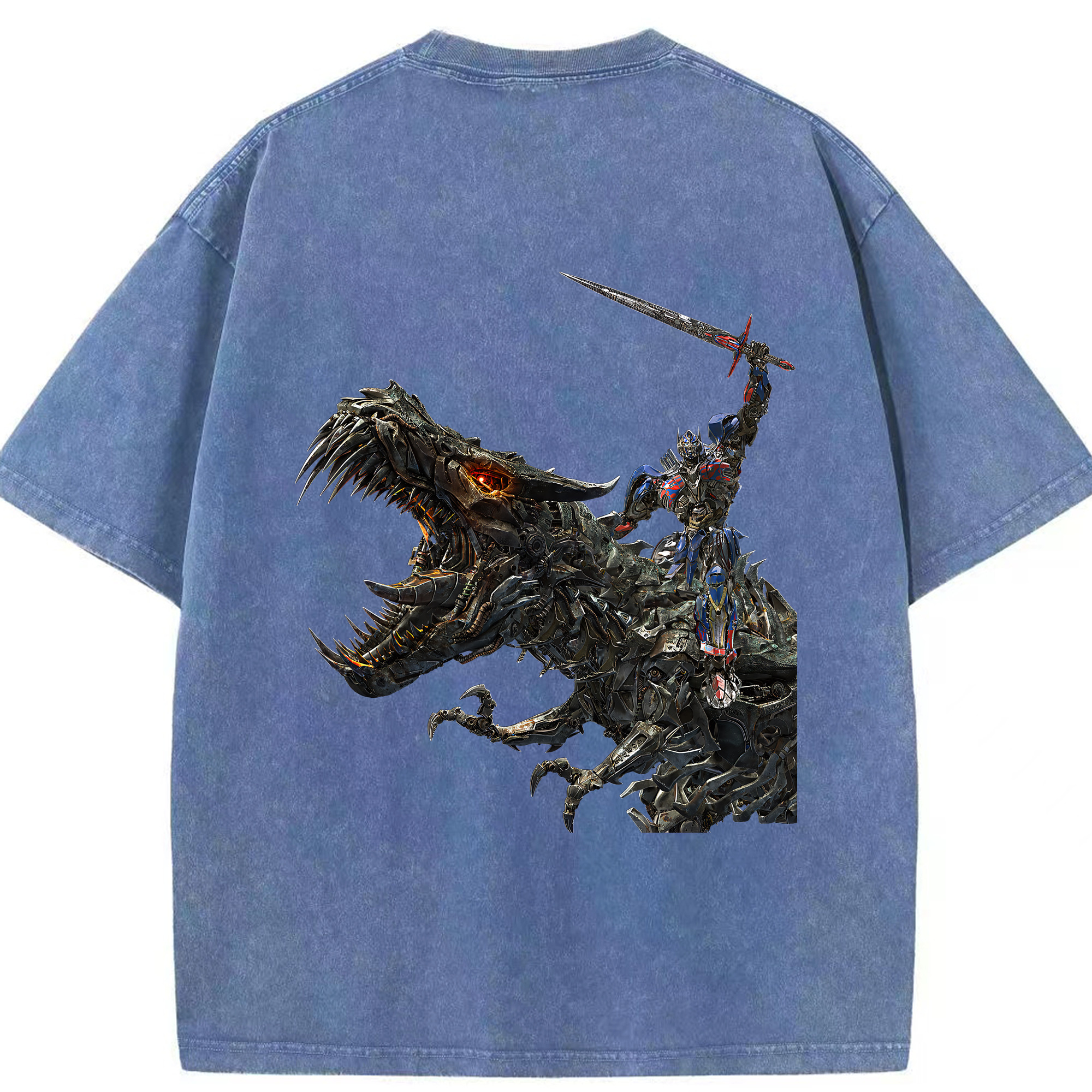 （画像用） Transformers トランスフォーマー 綿100% ヴィンテージ風 半袖Tシャツ（背面プリント）