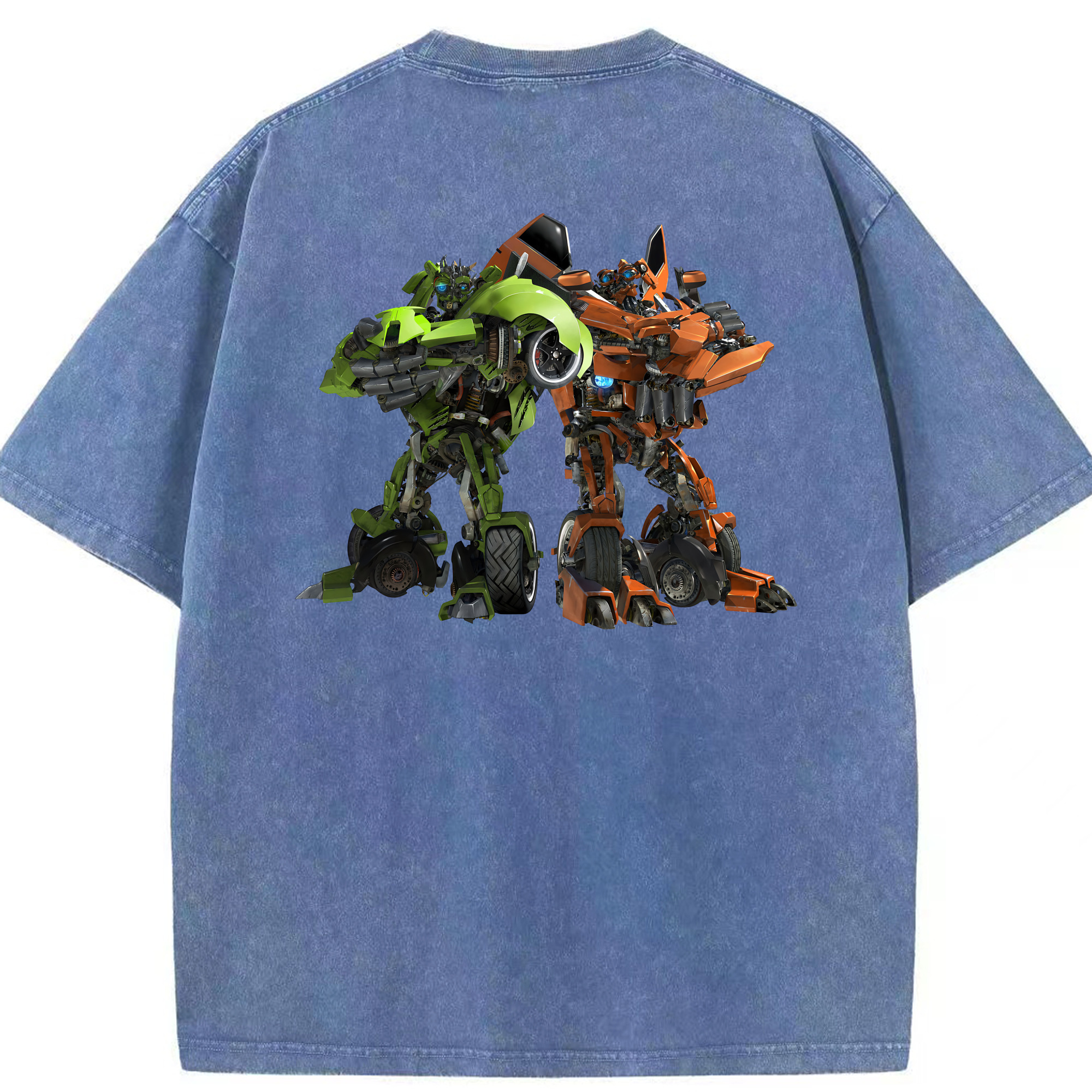 （画像用） Transformers トランスフォーマー 綿100% ヴィンテージ風 半袖Tシャツ（背面プリント）