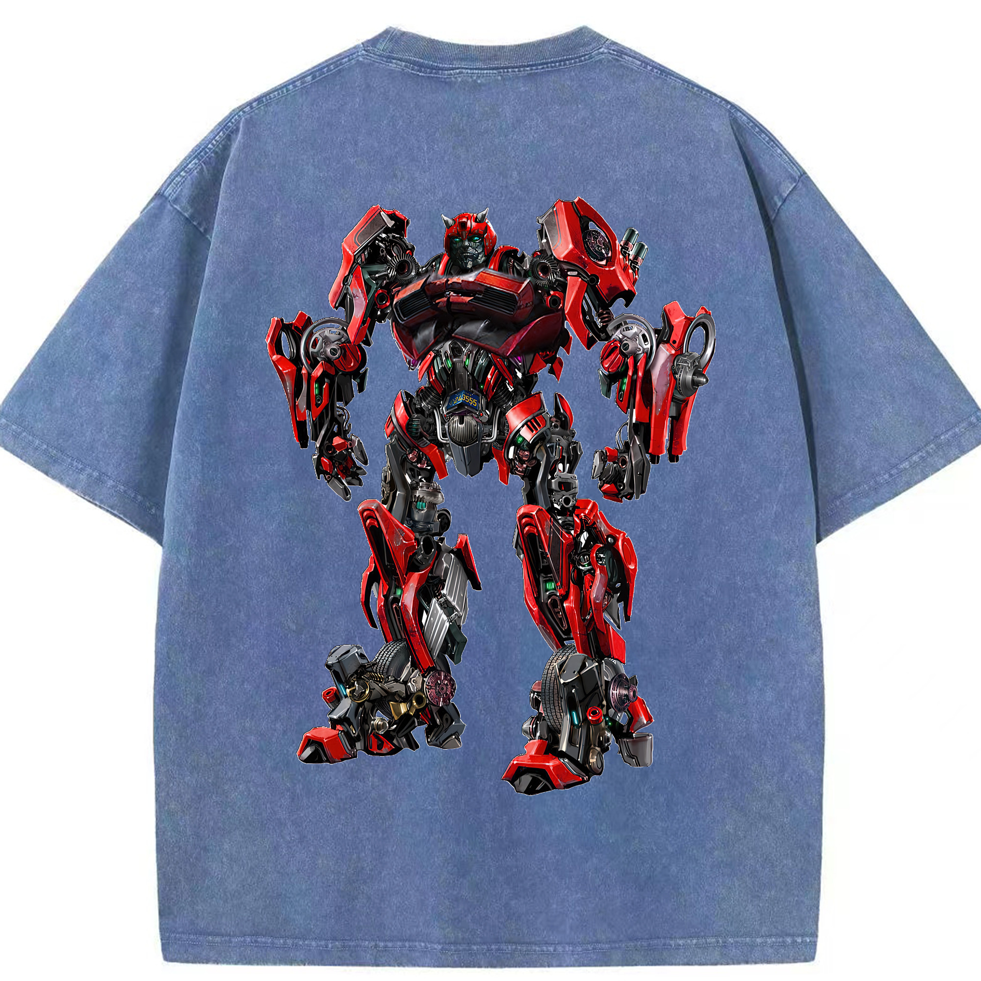（画像用） Transformers トランスフォーマー 綿100% ヴィンテージ風 半袖Tシャツ（背面プリント）