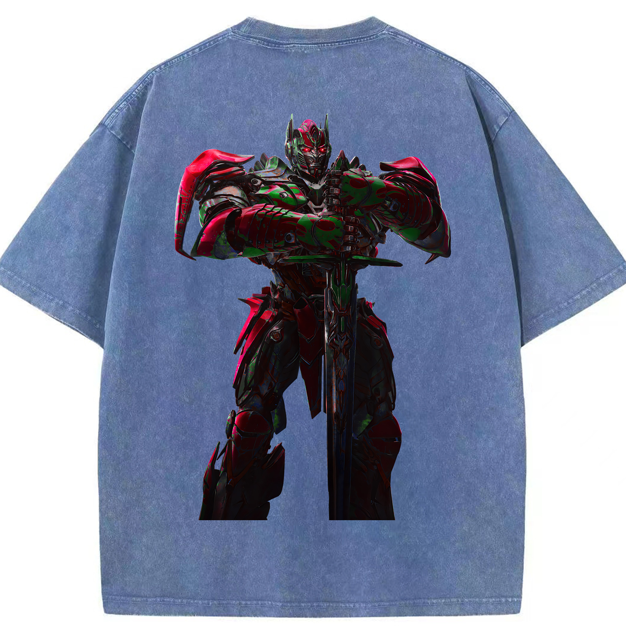 （画像用） Transformers トランスフォーマー 綿100% ヴィンテージ風 半袖Tシャツ（背面プリント）