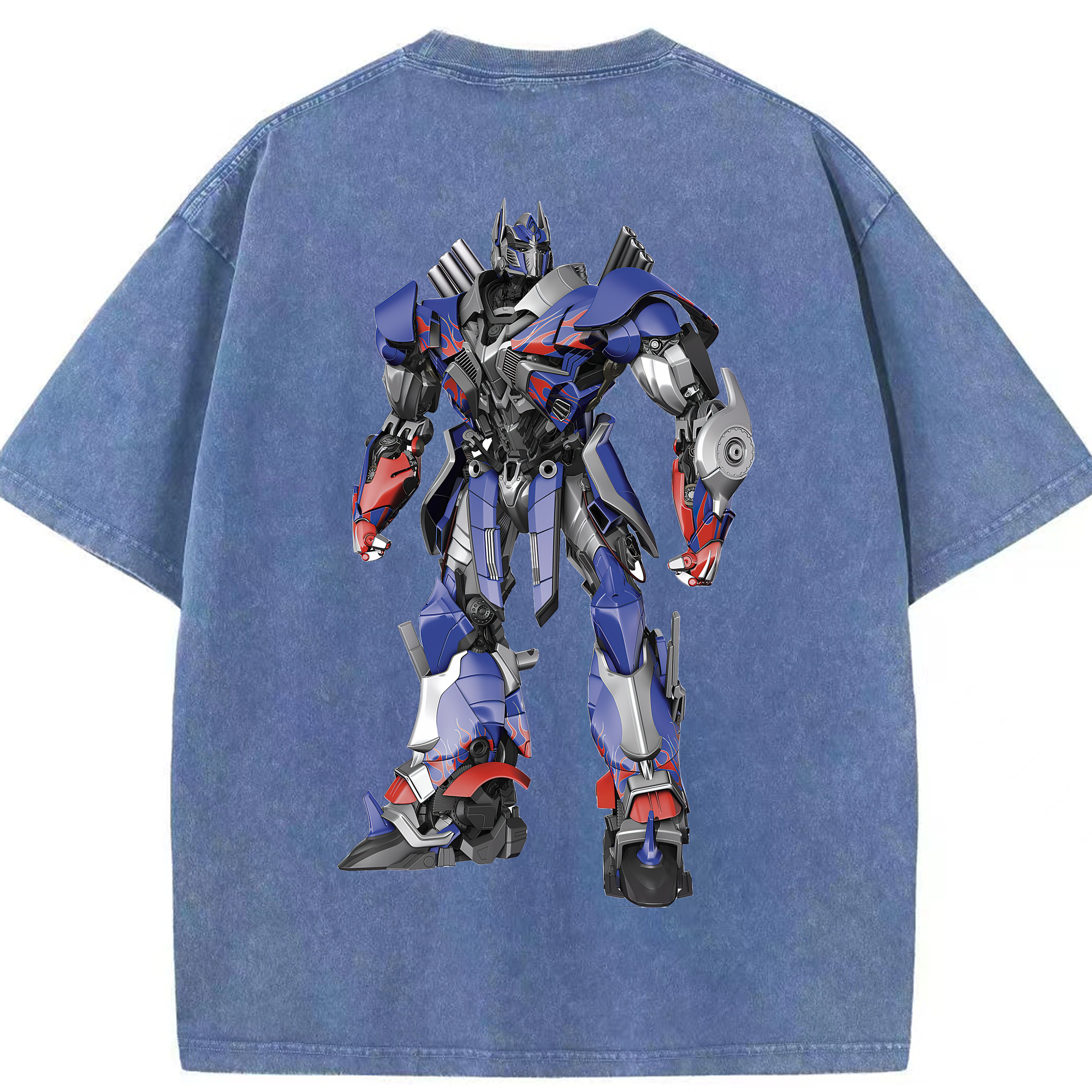 （画像用） Transformers トランスフォーマー 綿100% ヴィンテージ風 半袖Tシャツ（背面プリント）