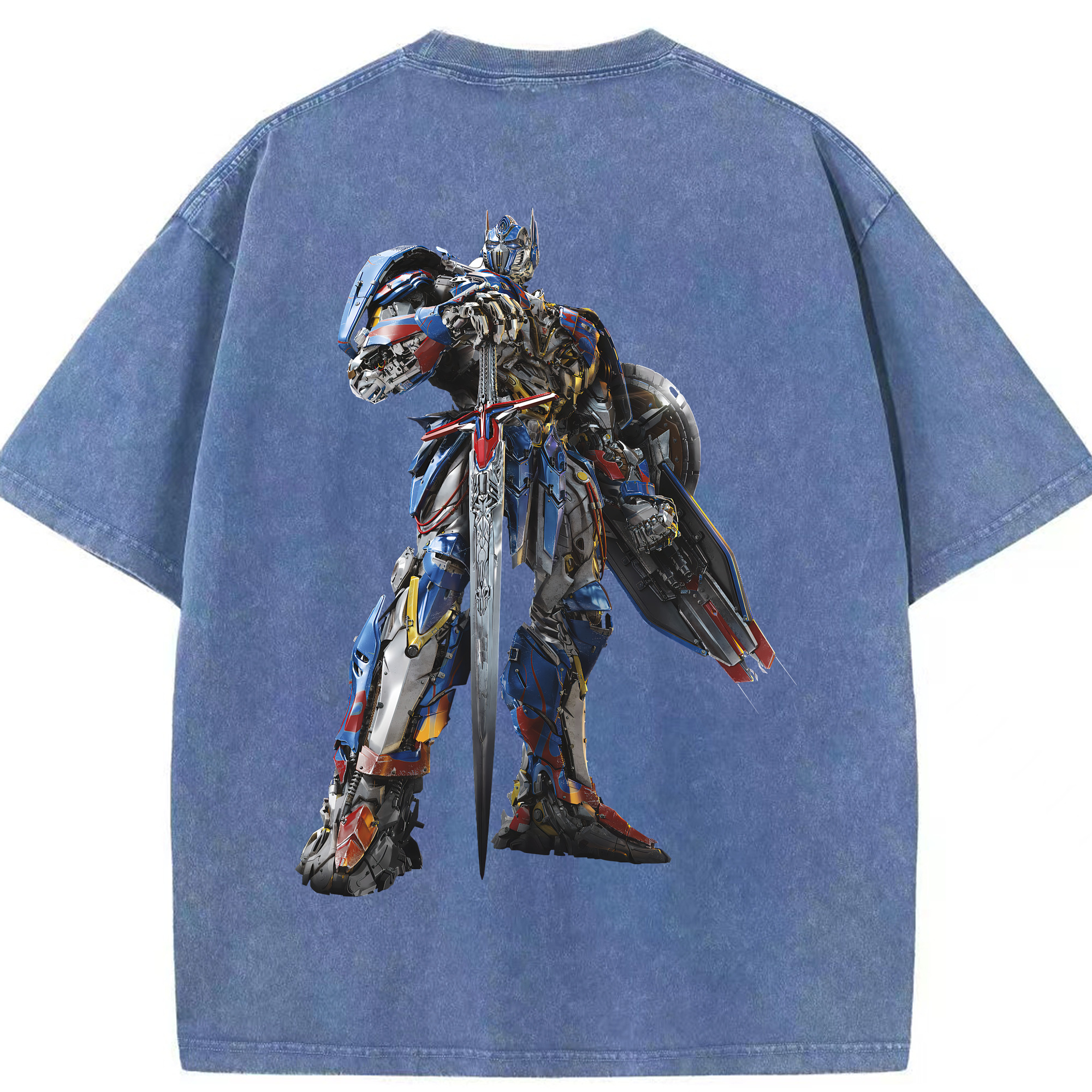 （画像用） Transformers トランスフォーマー 綿100% ヴィンテージ風 半袖Tシャツ（背面プリント）