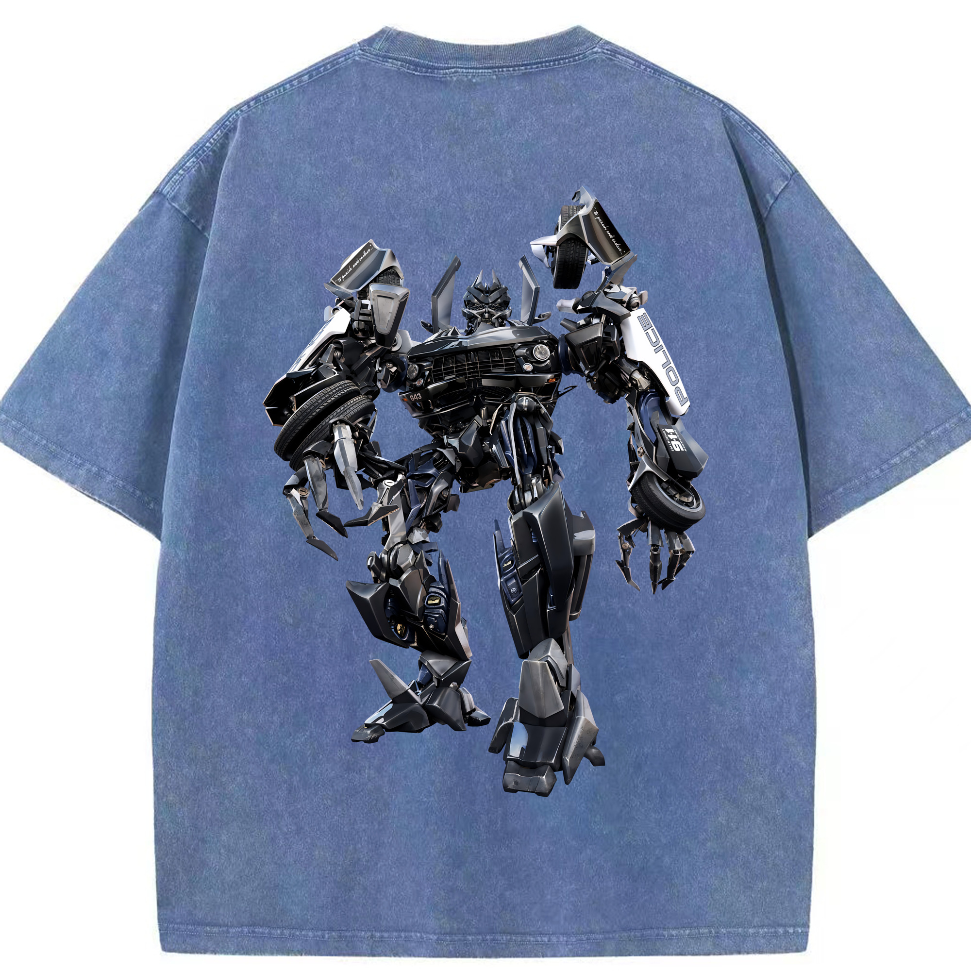 Transformers トランスフォーマー 綿100% ヴィンテージ風 半袖Tシャツ（背面プリント）