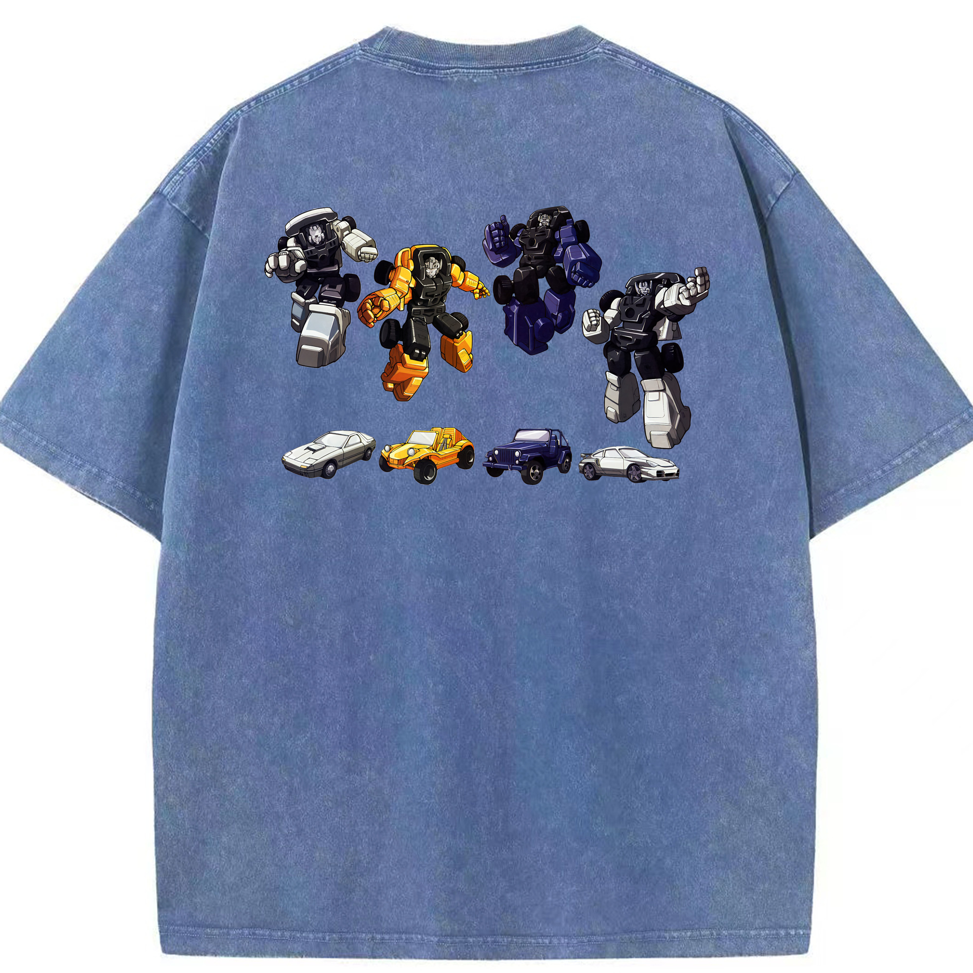 （画像用） Transformers トランスフォーマー 綿100% ヴィンテージ風 半袖Tシャツ（背面プリント）