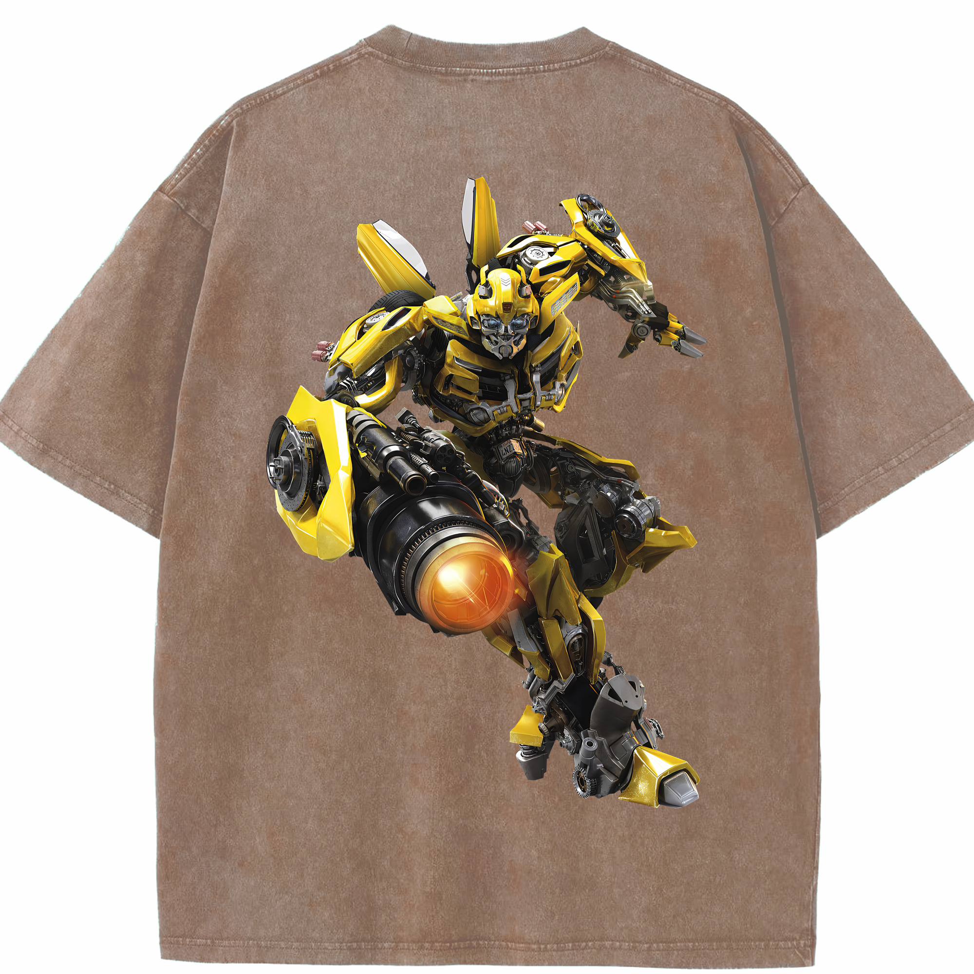 （画像用） Transformers トランスフォーマー 綿100% ヴィンテージ風 半袖Tシャツ（背面プリント）