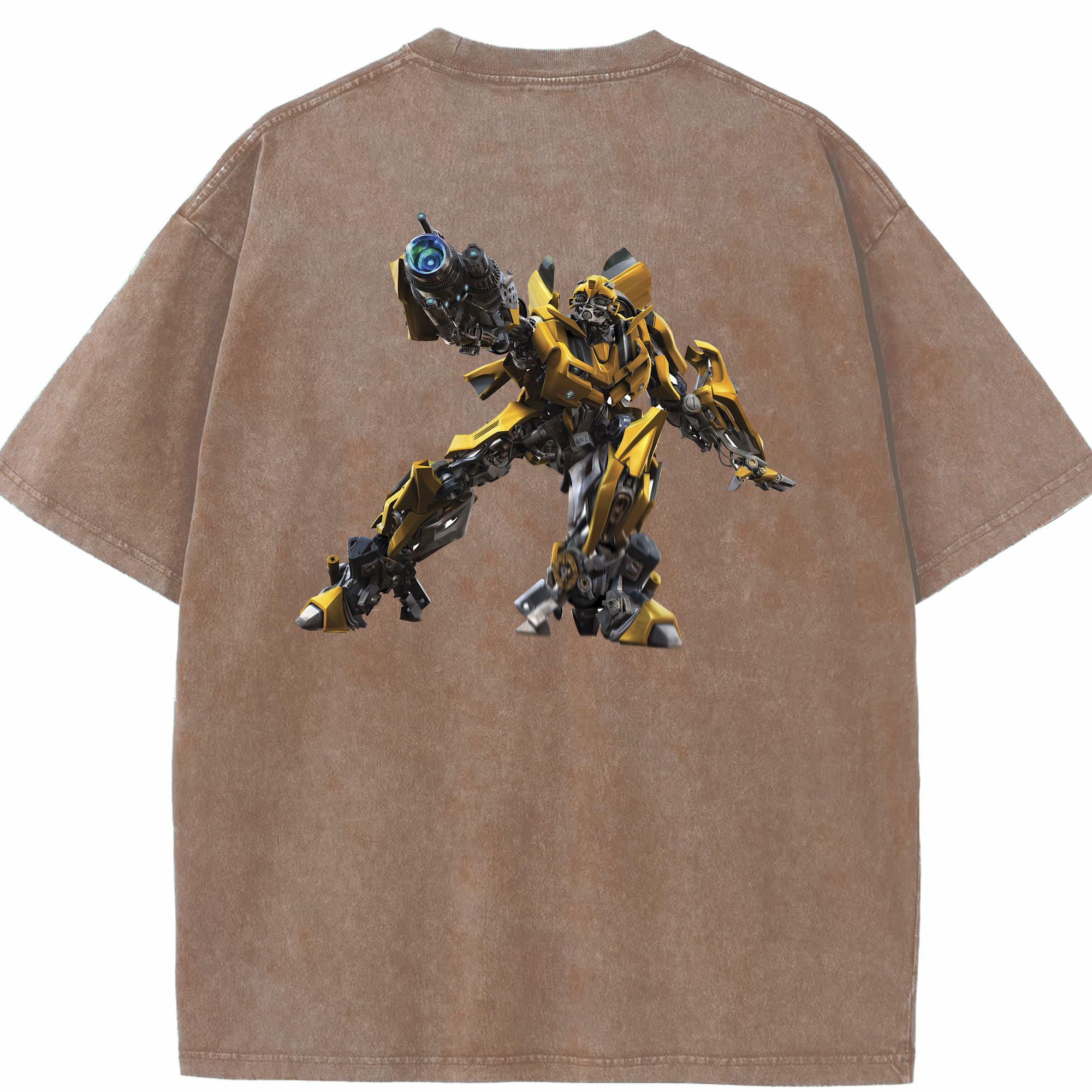 （画像用） Transformers トランスフォーマー 綿100% ヴィンテージ風 半袖Tシャツ（背面プリント）