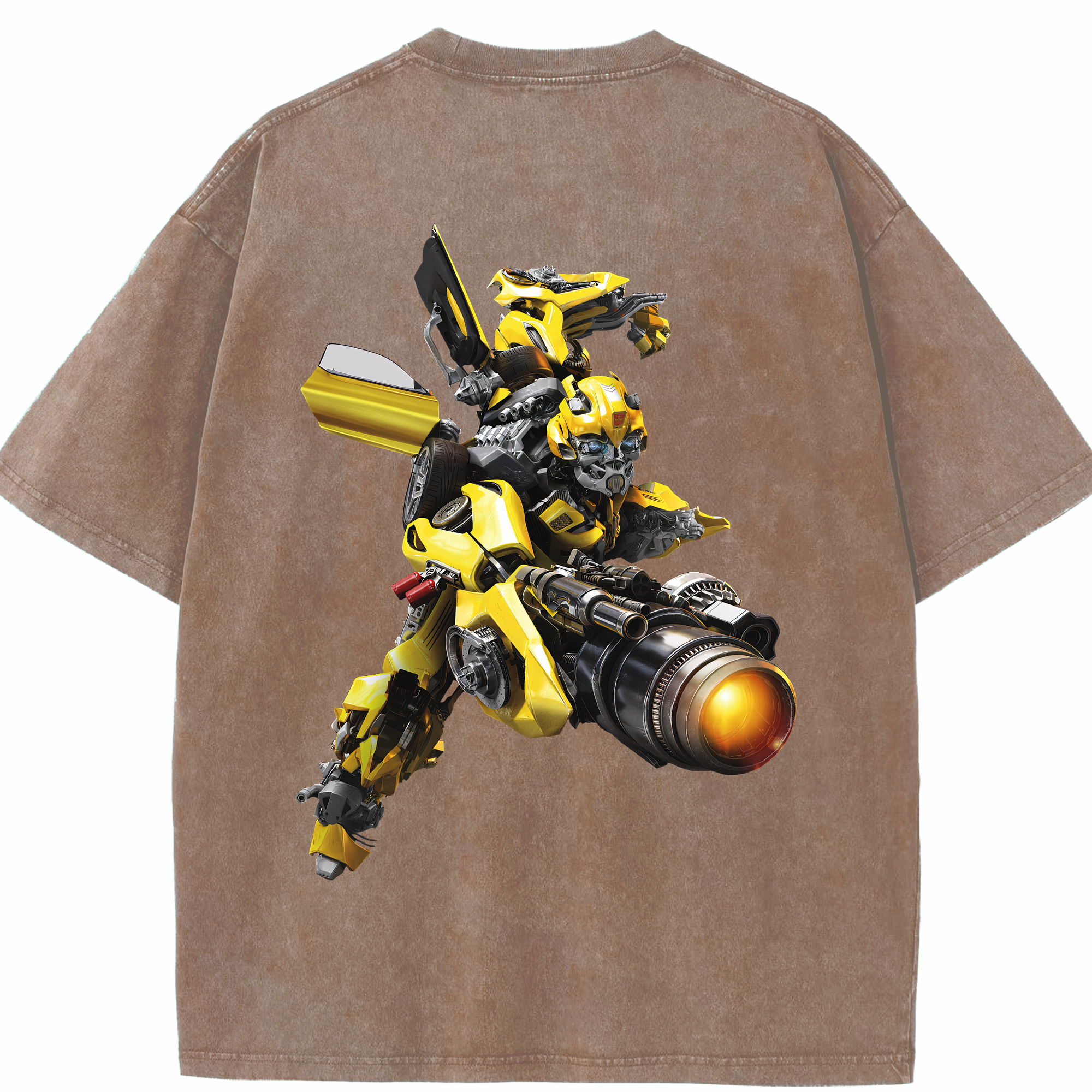 （画像用） Transformers トランスフォーマー 綿100% ヴィンテージ風 半袖Tシャツ（背面プリント）