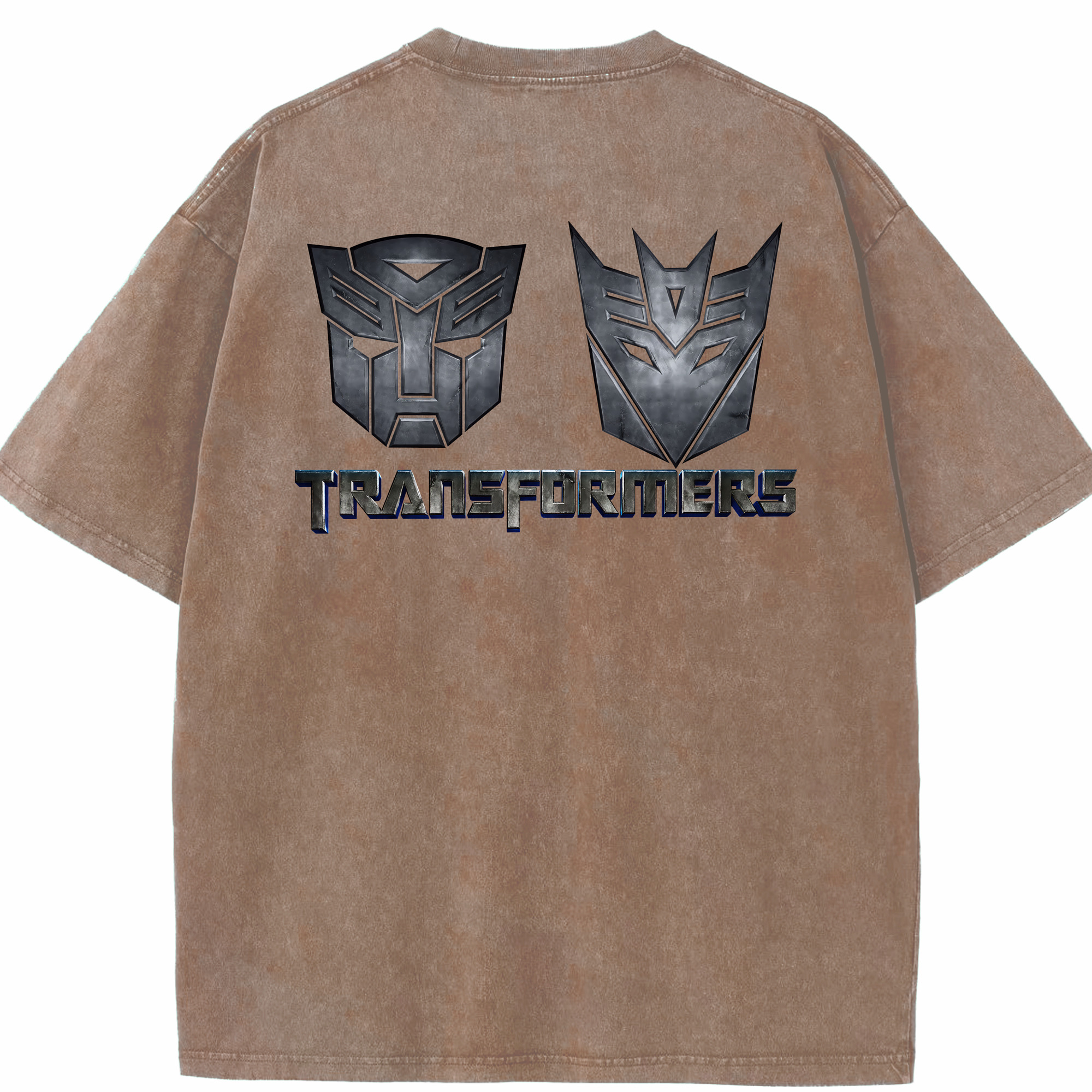 （画像用） Transformers トランスフォーマー 綿100% ヴィンテージ風 半袖Tシャツ（背面プリント）