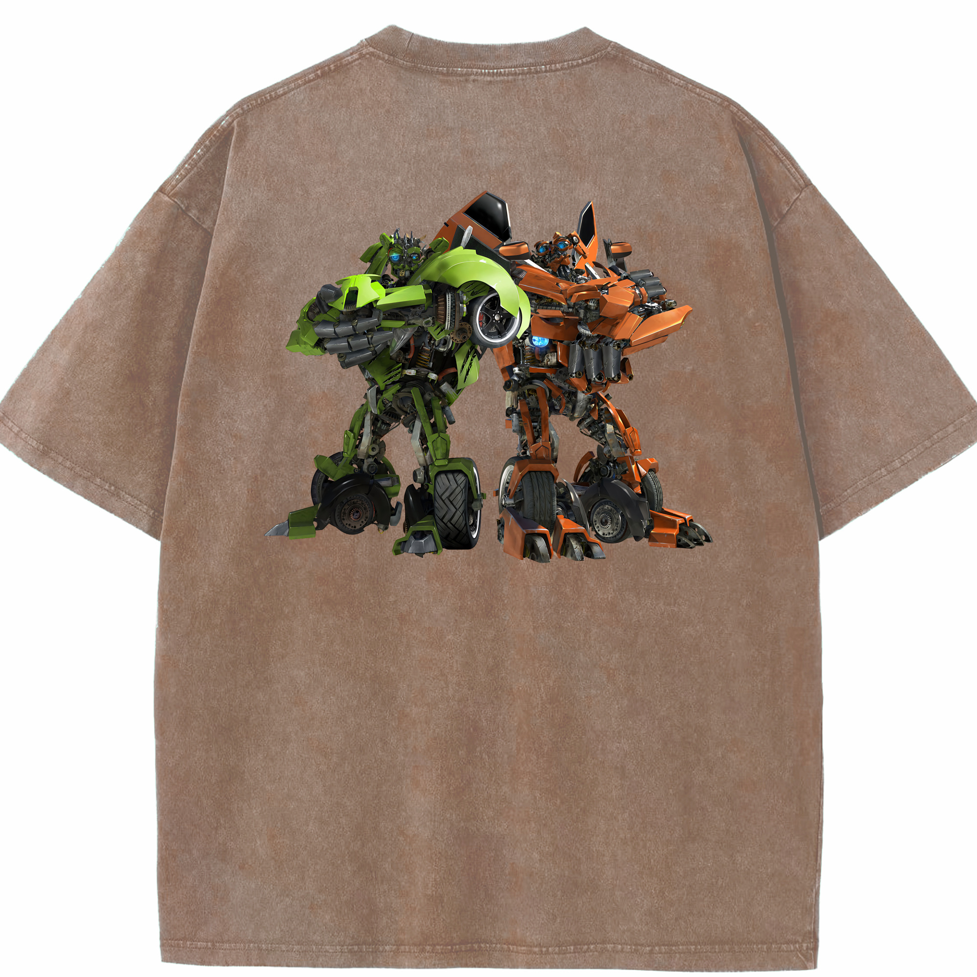 （画像用） Transformers トランスフォーマー 綿100% ヴィンテージ風 半袖Tシャツ（背面プリント）