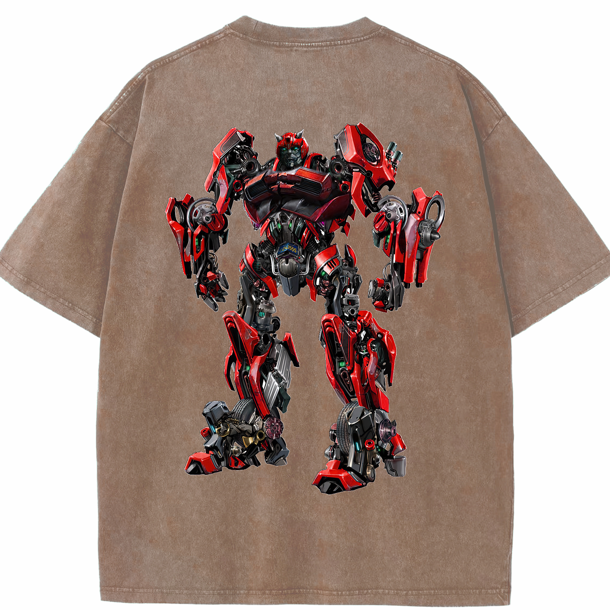 （画像用） Transformers トランスフォーマー 綿100% ヴィンテージ風 半袖Tシャツ（背面プリント）