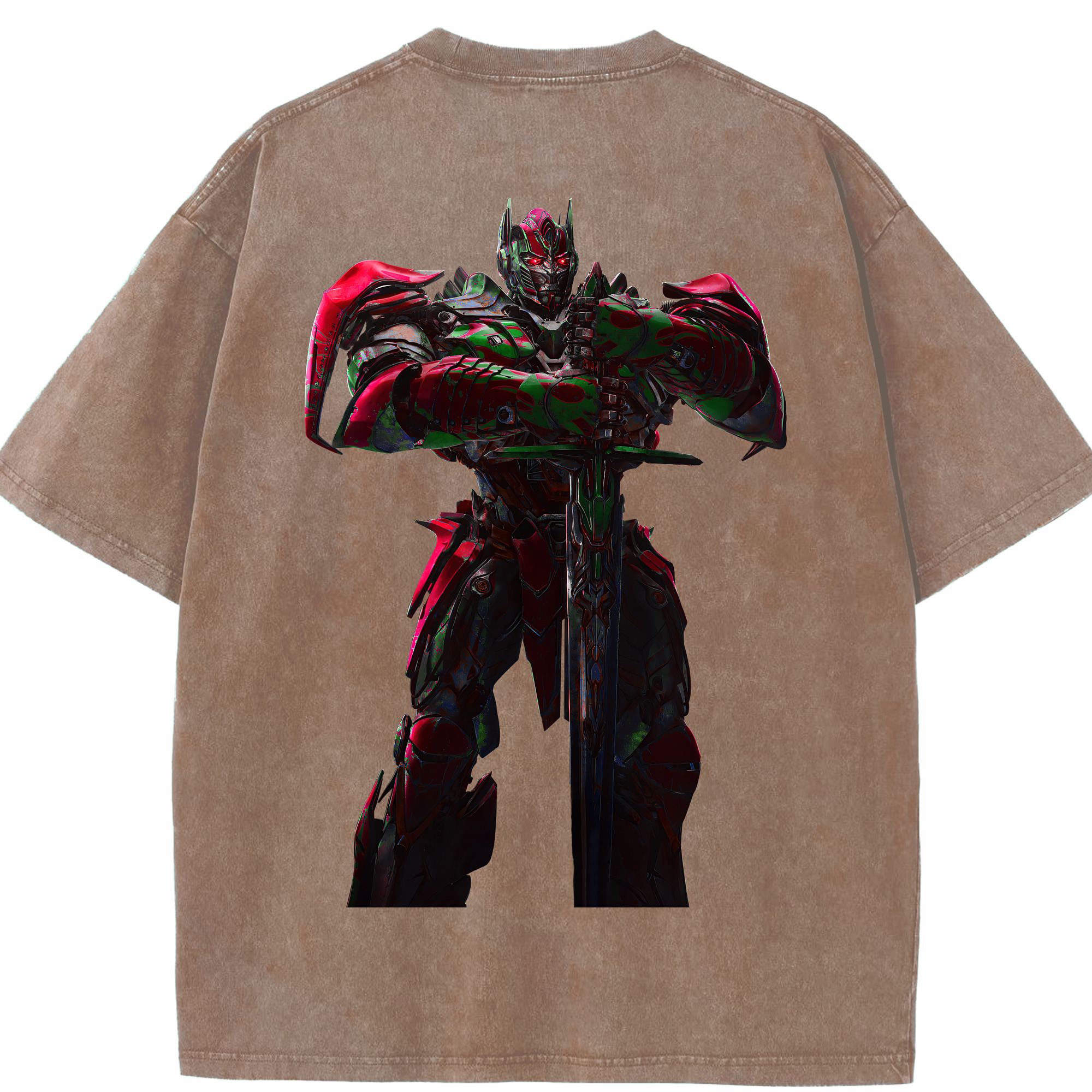 （画像用） Transformers トランスフォーマー 綿100% ヴィンテージ風 半袖Tシャツ（背面プリント）