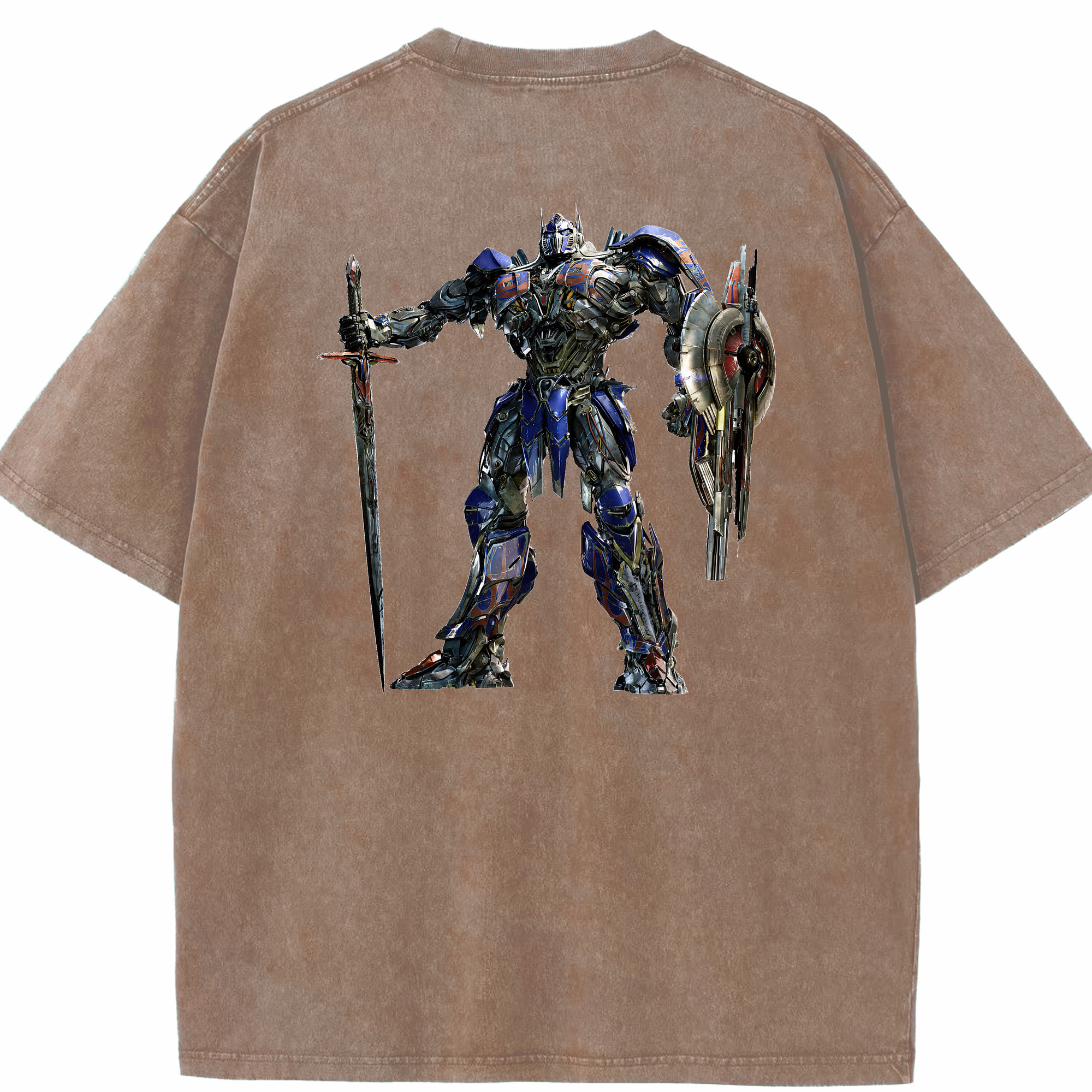 （画像用） Transformers トランスフォーマー 綿100% ヴィンテージ風 半袖Tシャツ（背面プリント）