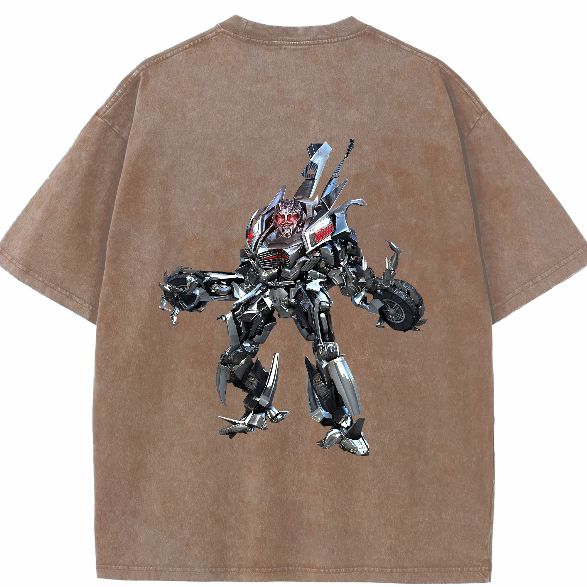 （画像用） Transformers トランスフォーマー 綿100% ヴィンテージ風 半袖Tシャツ（背面プリント）