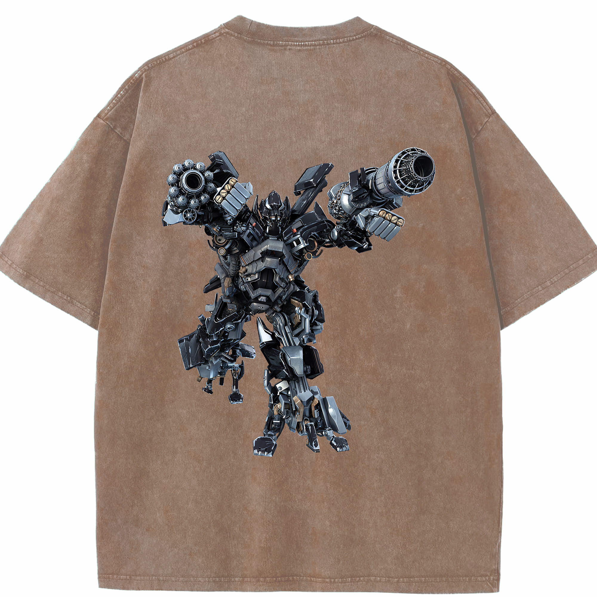 （画像用） Transformers トランスフォーマー 綿100% ヴィンテージ風 半袖Tシャツ（背面プリント）