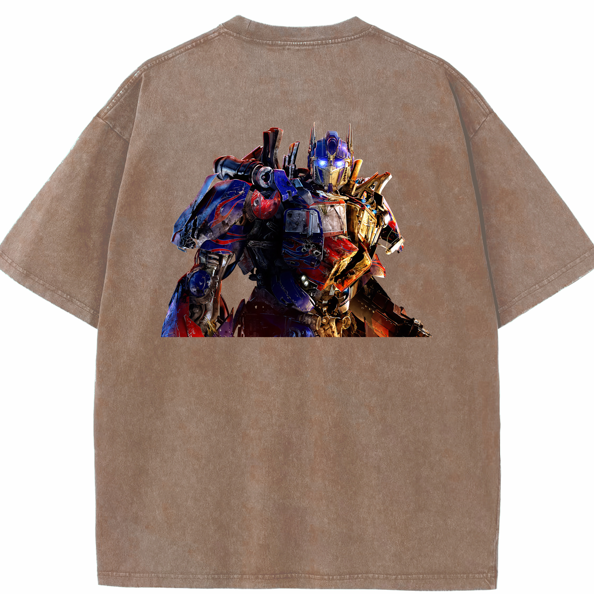 （画像用） Transformers トランスフォーマー 綿100% ヴィンテージ風 半袖Tシャツ（背面プリント）