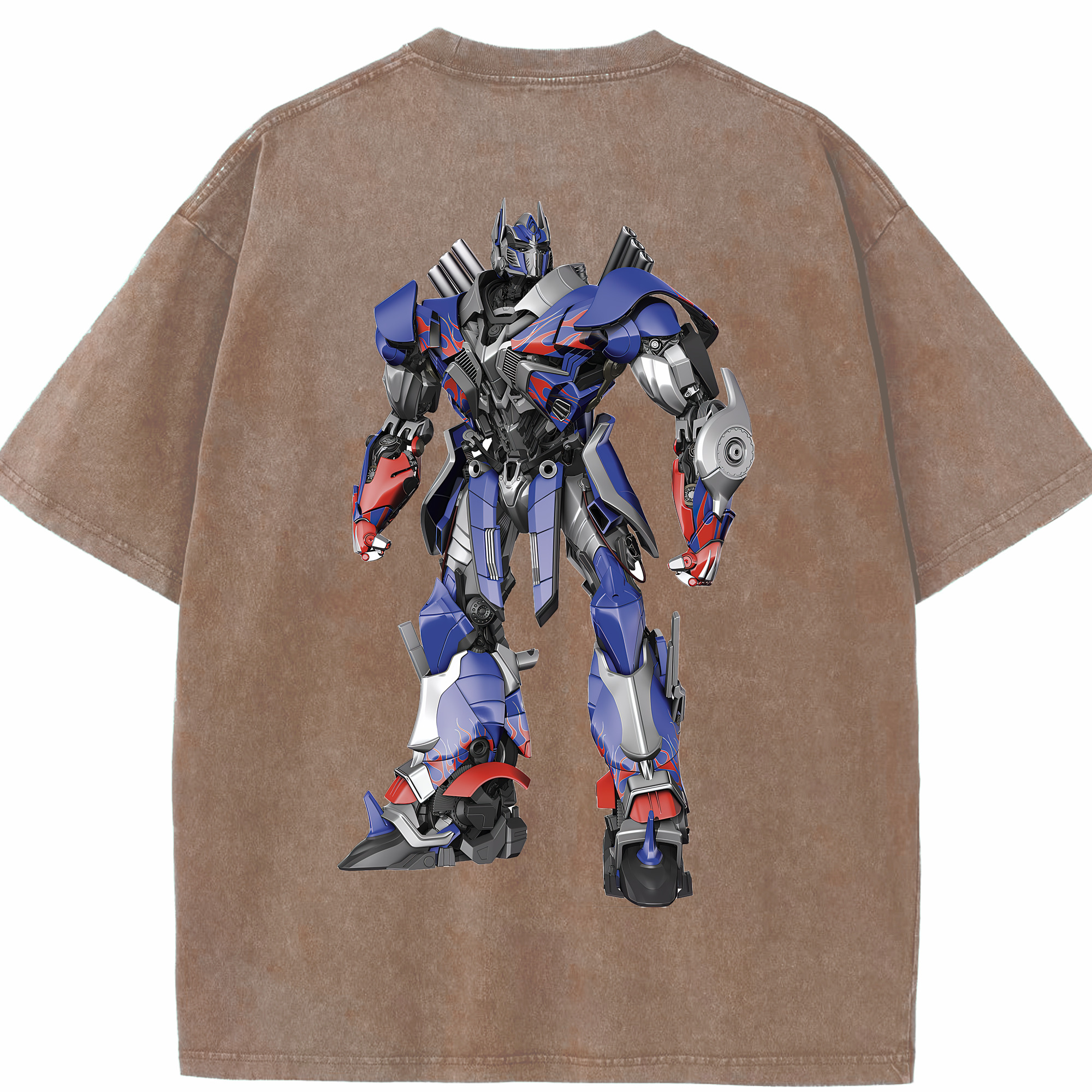 （画像用） Transformers トランスフォーマー 綿100% ヴィンテージ風 半袖Tシャツ（背面プリント）