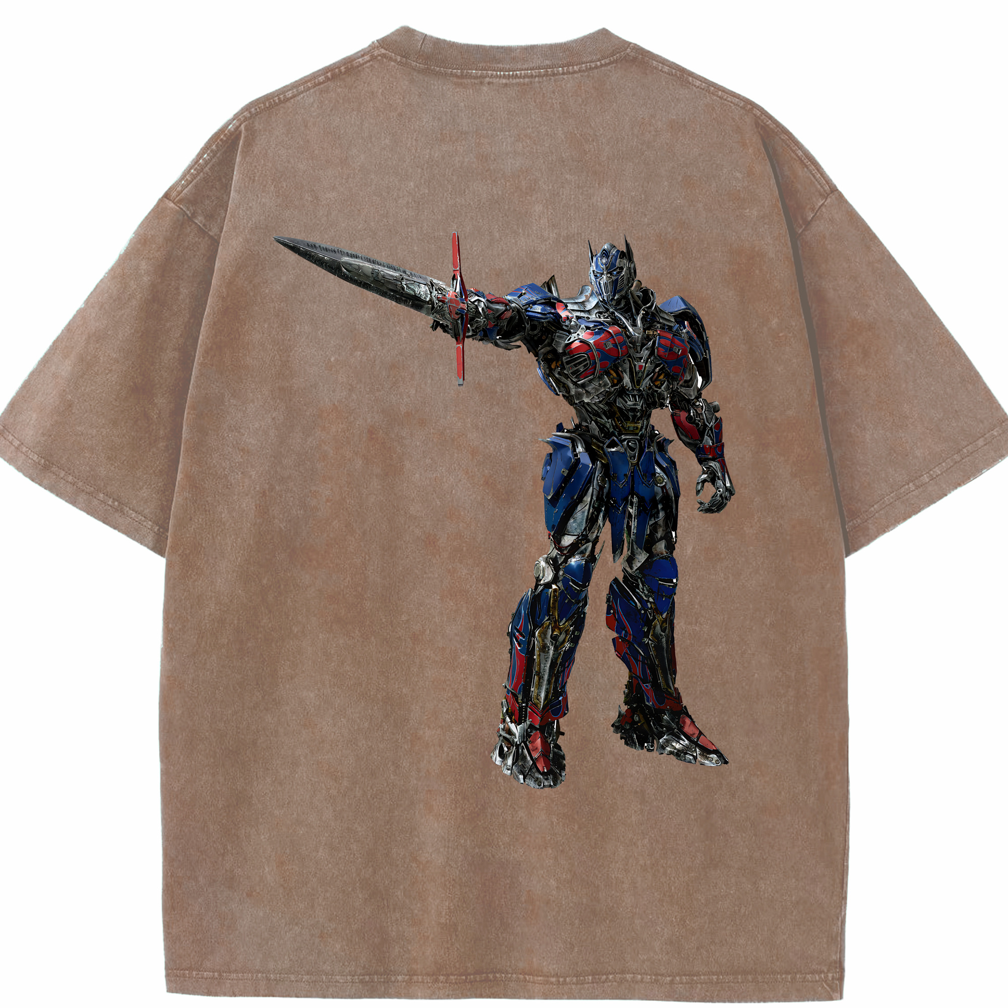 （画像用） Transformers トランスフォーマー 綿100% ヴィンテージ風 半袖Tシャツ（背面プリント）