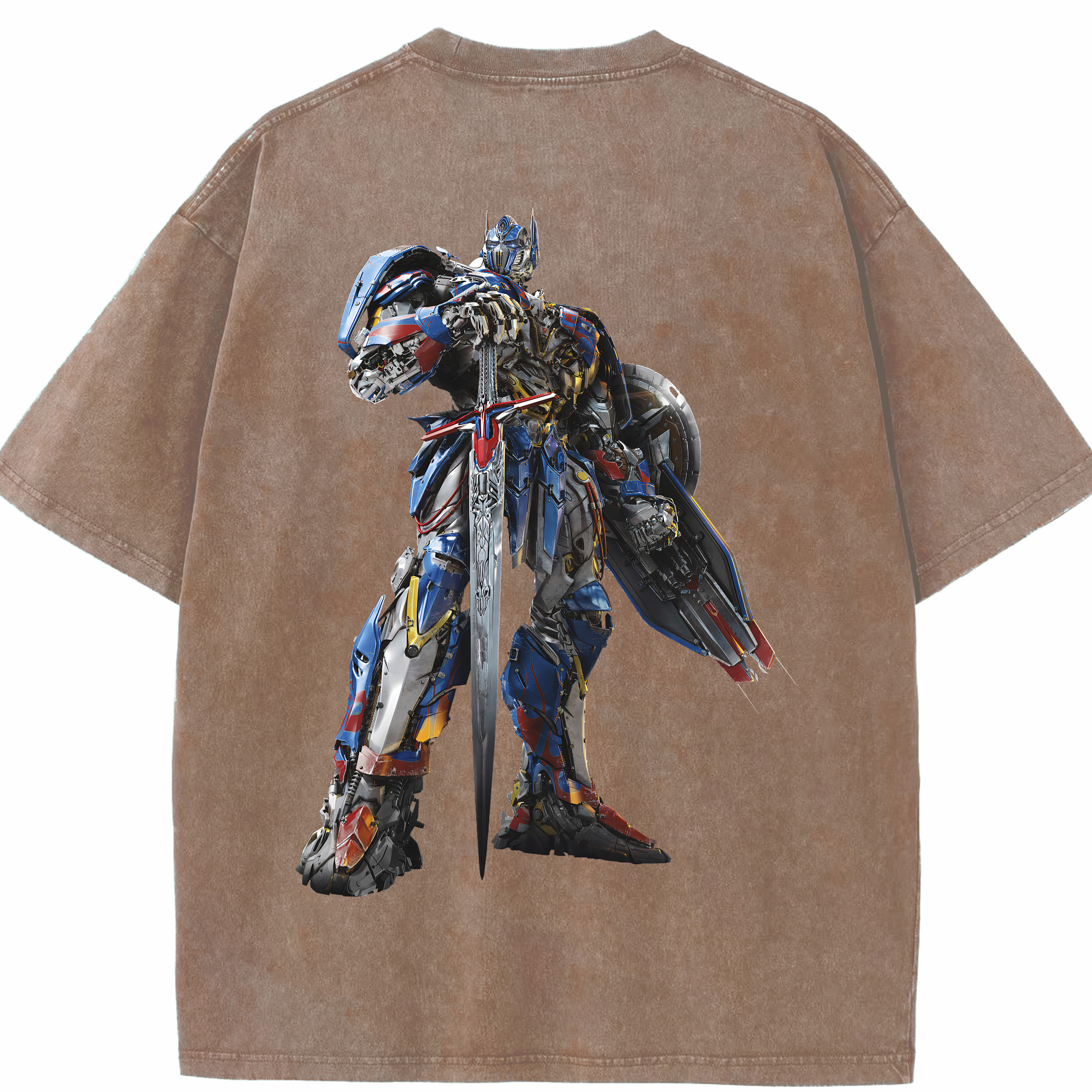 （画像用） Transformers トランスフォーマー 綿100% ヴィンテージ風 半袖Tシャツ（背面プリント）