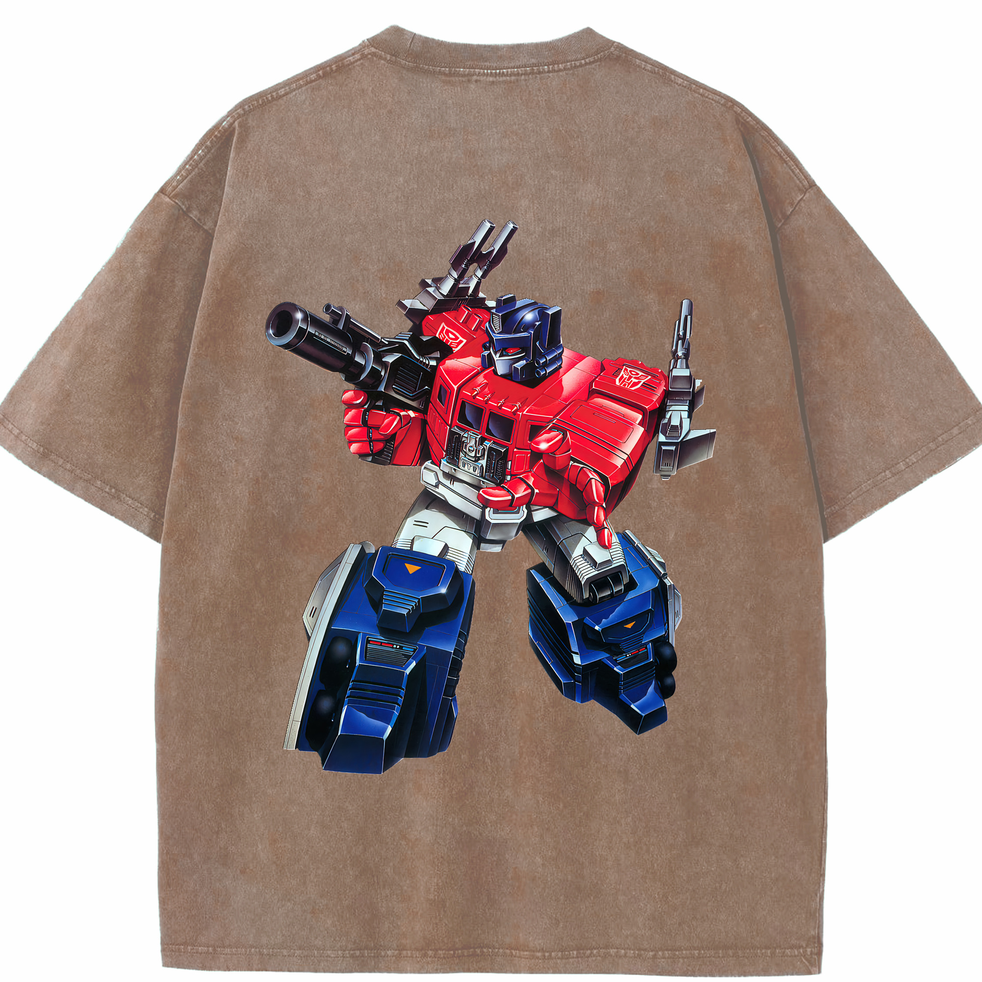 （画像用） Transformers トランスフォーマー 綿100% ヴィンテージ風 半袖Tシャツ（背面プリント）