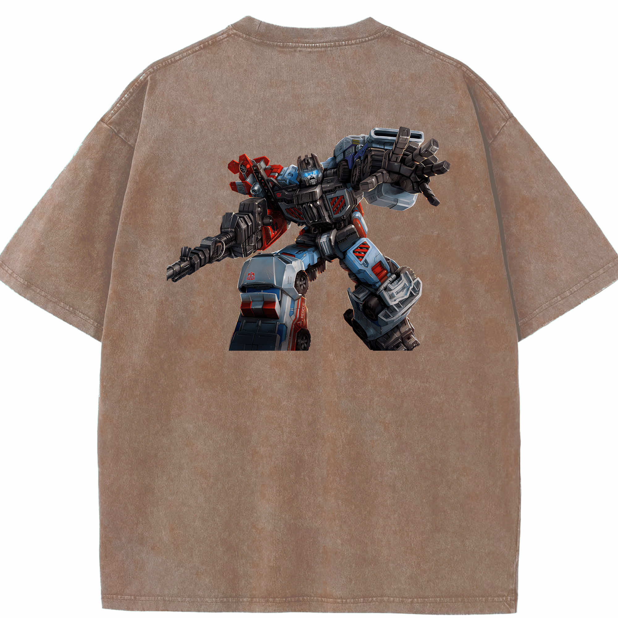 （画像用） Transformers トランスフォーマー 綿100% ヴィンテージ風 半袖Tシャツ（背面プリント）