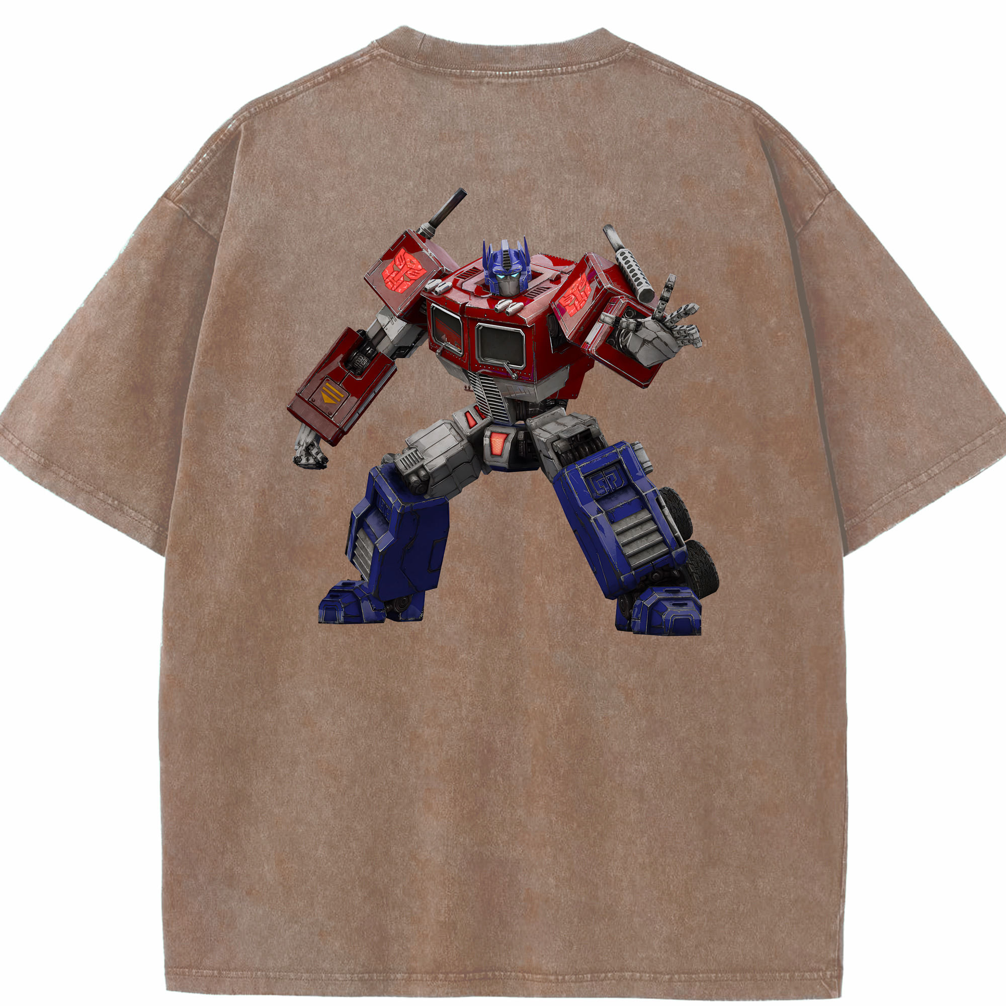 （画像用） Transformers トランスフォーマー 綿100% ヴィンテージ風 半袖Tシャツ（背面プリント）